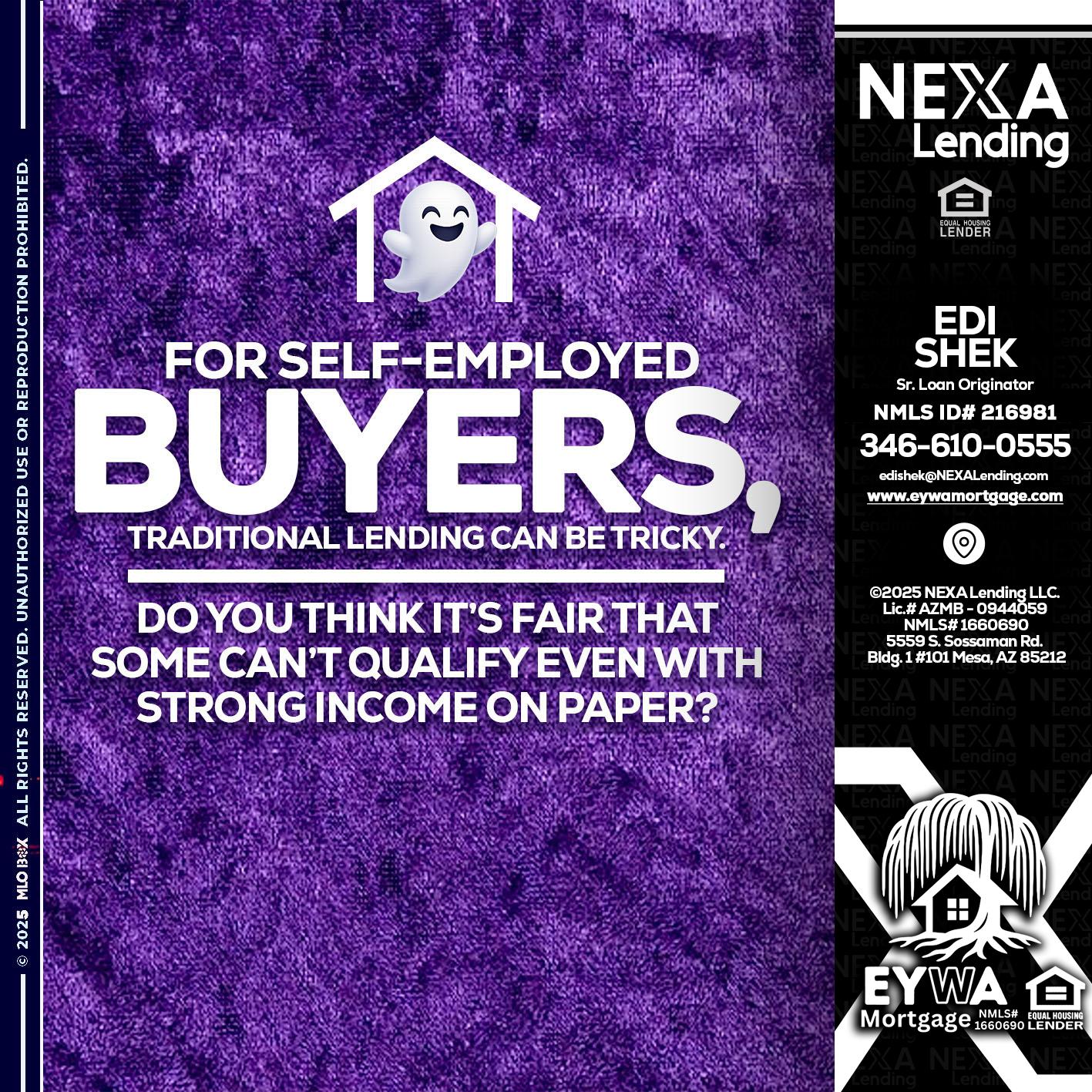 for self employed - Edi Shek -Loan Originator