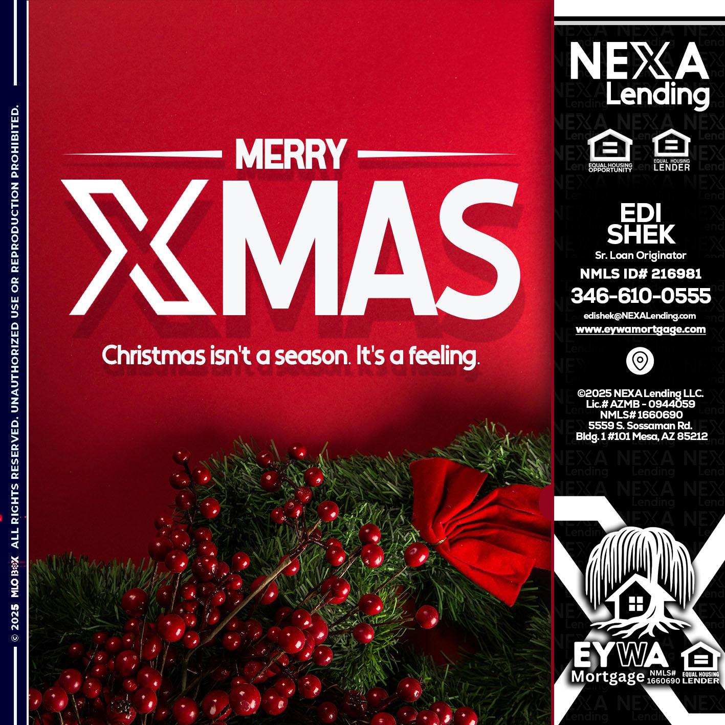 merry xmas - Edi Shek -Loan Originator