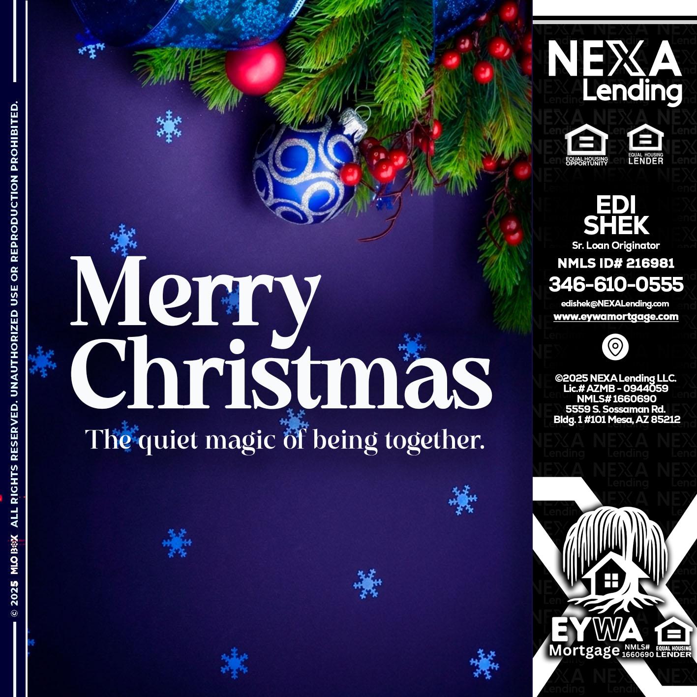 merry christmas - Edi Shek -Loan Originator