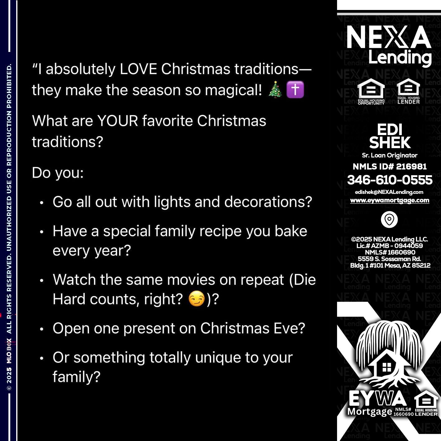 I love christmas - Edi Shek -Loan Originator