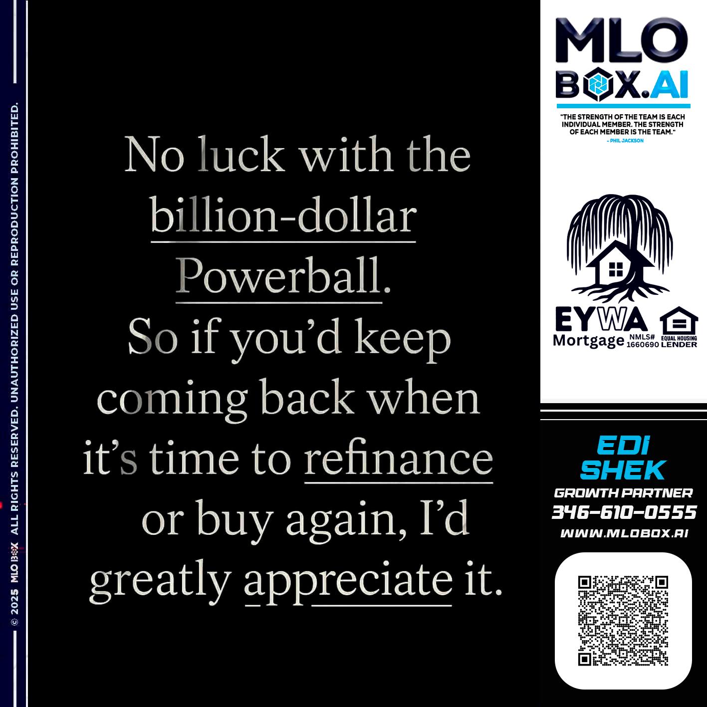 NO LUCK - Edi Shek -Loan Originator