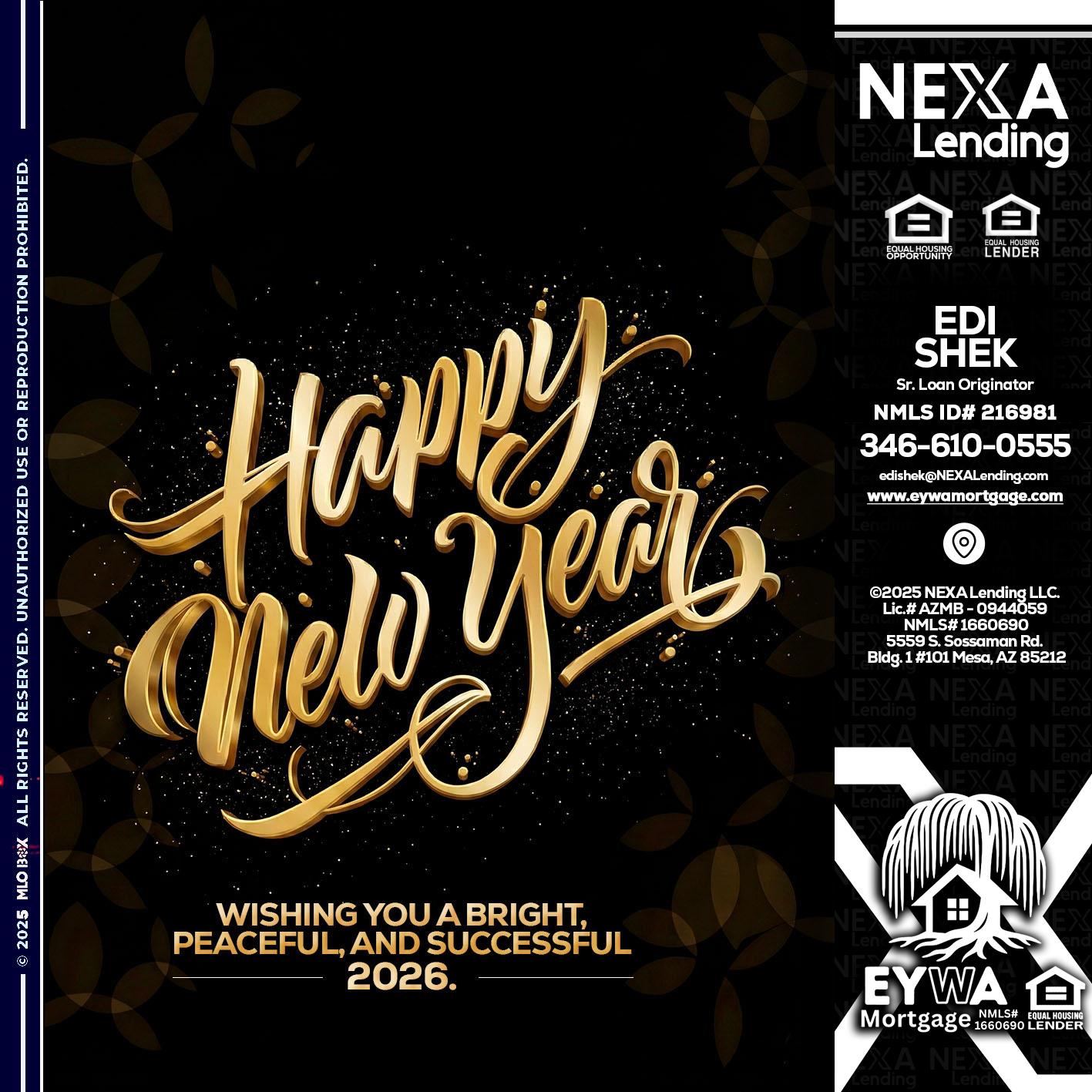 HAPPY NEW YEAR - Edi Shek -Loan Originator
