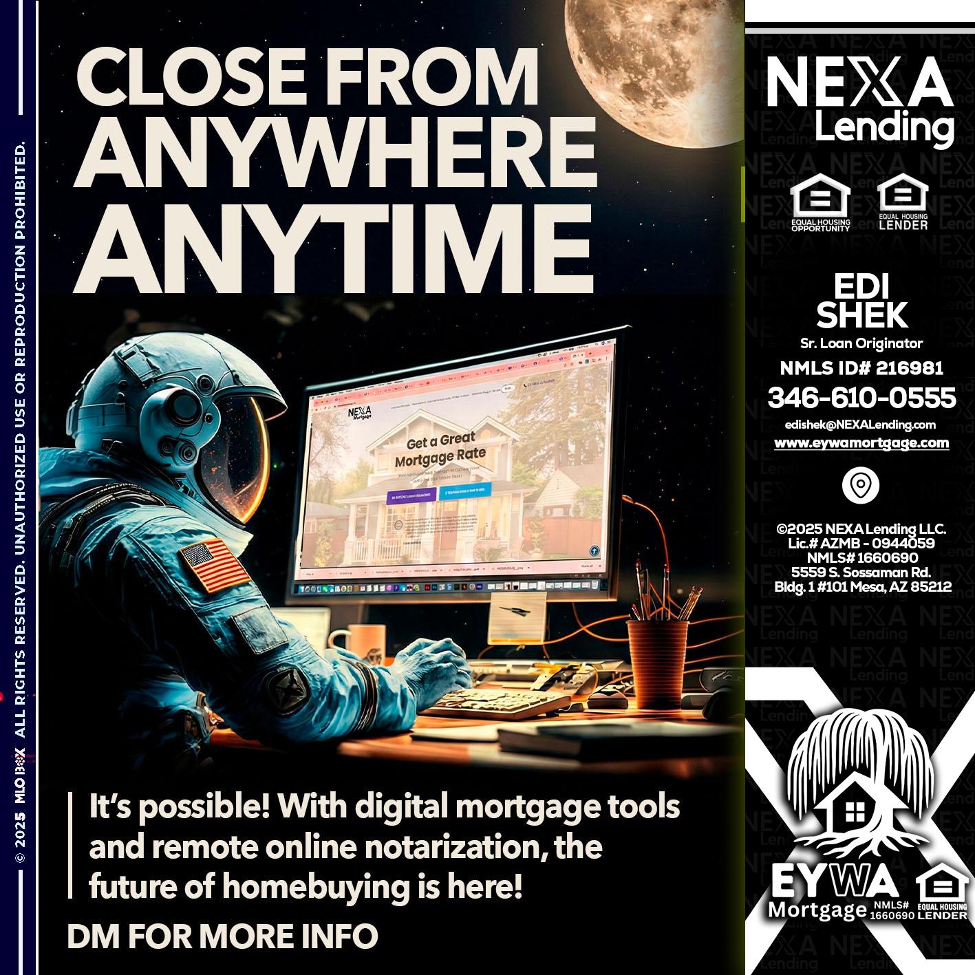 close from - Edi Shek -Loan Originator