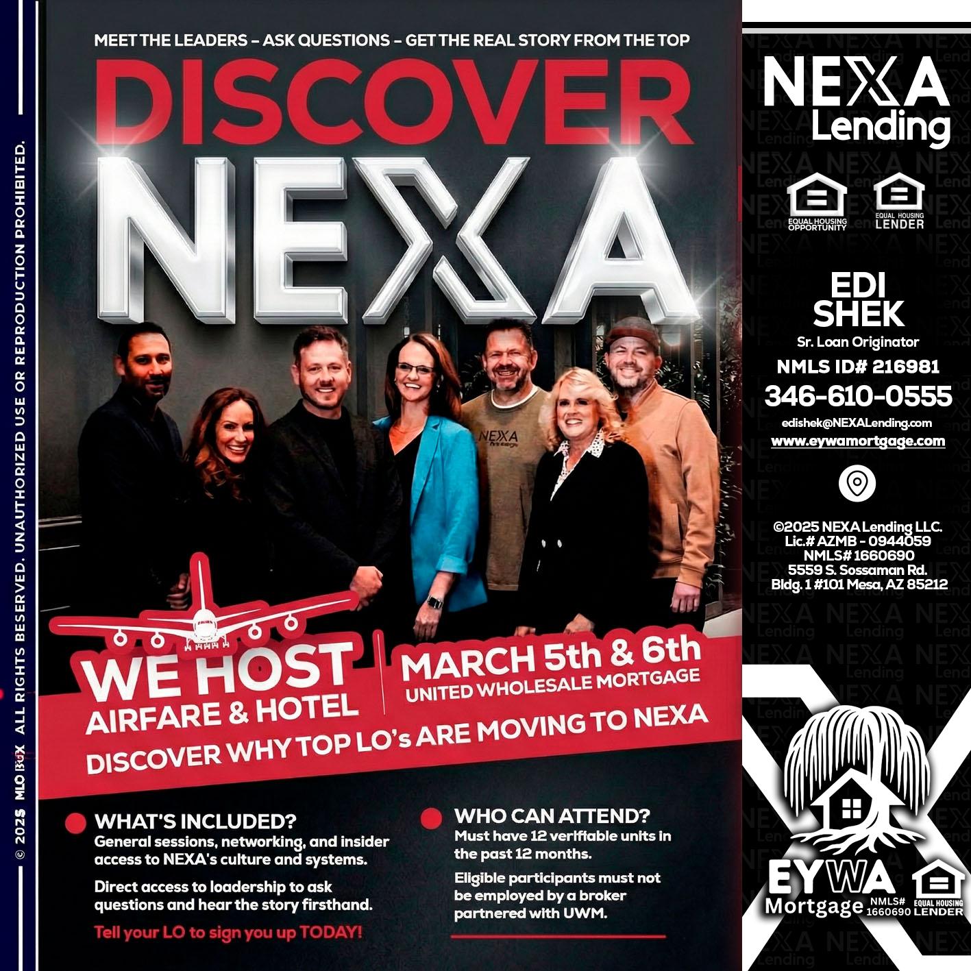 DISCOVER NEXA - Edi Shek -Loan Originator