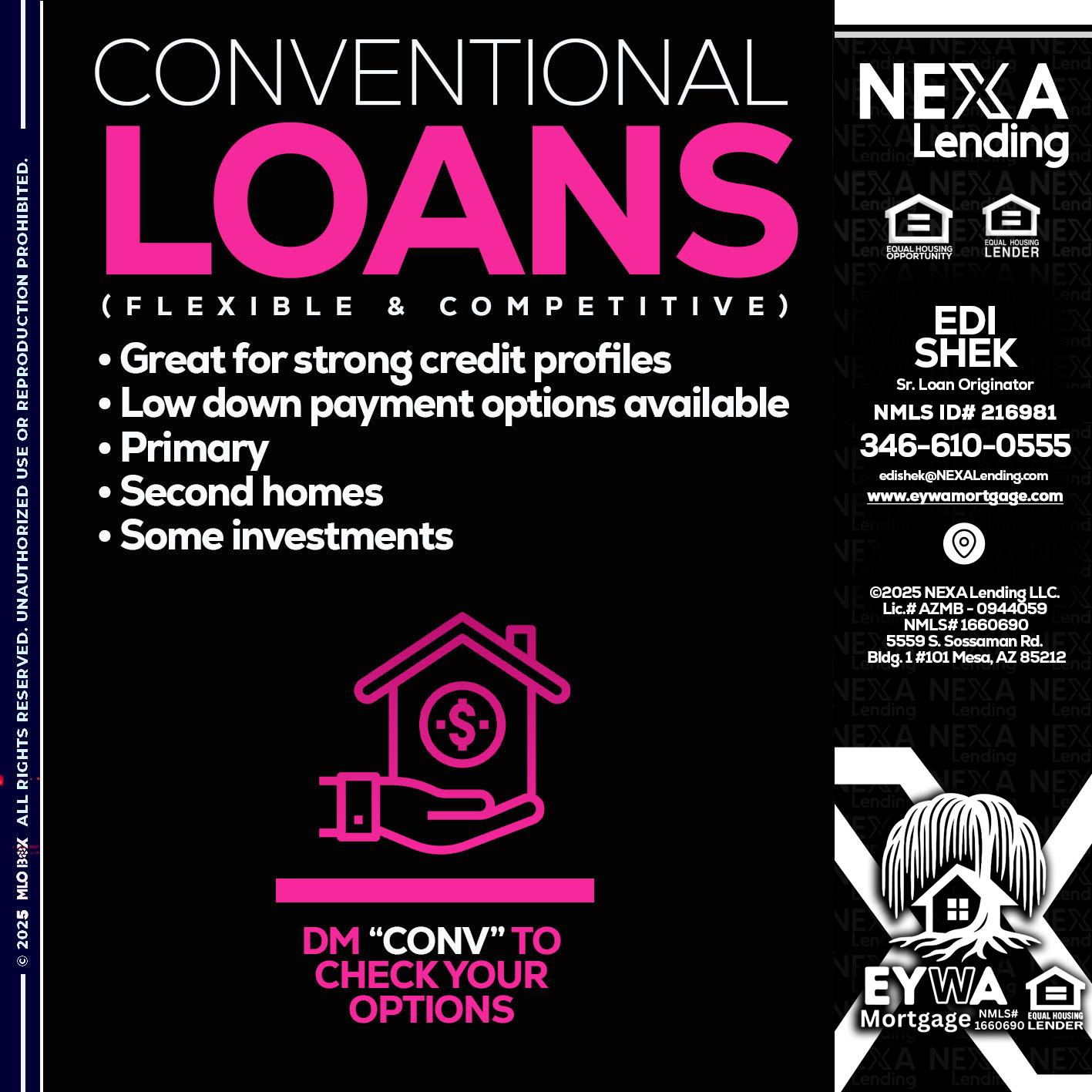 CONVENTIONAL LOANS - Edi Shek -Loan Originator