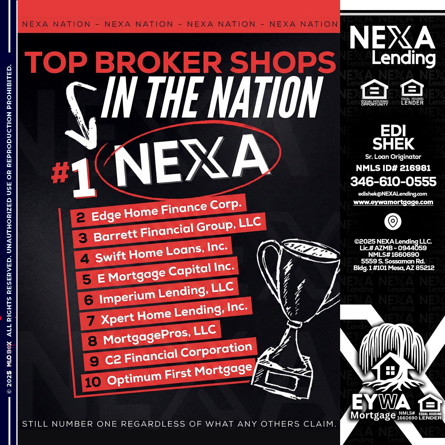 top broker - Edi Shek -Loan Originator