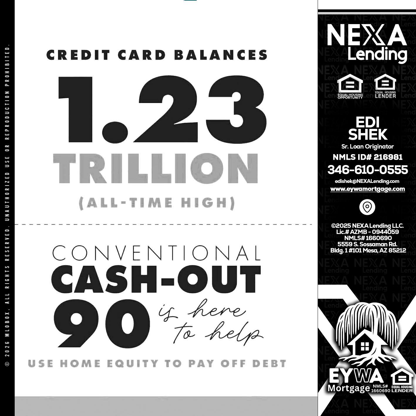 CREDIT CARD BALANCE - Edi Shek -Loan Originator