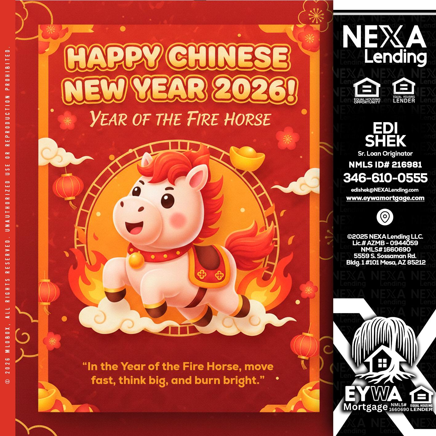 happy Chinese new year - Edi Shek -Loan Originator