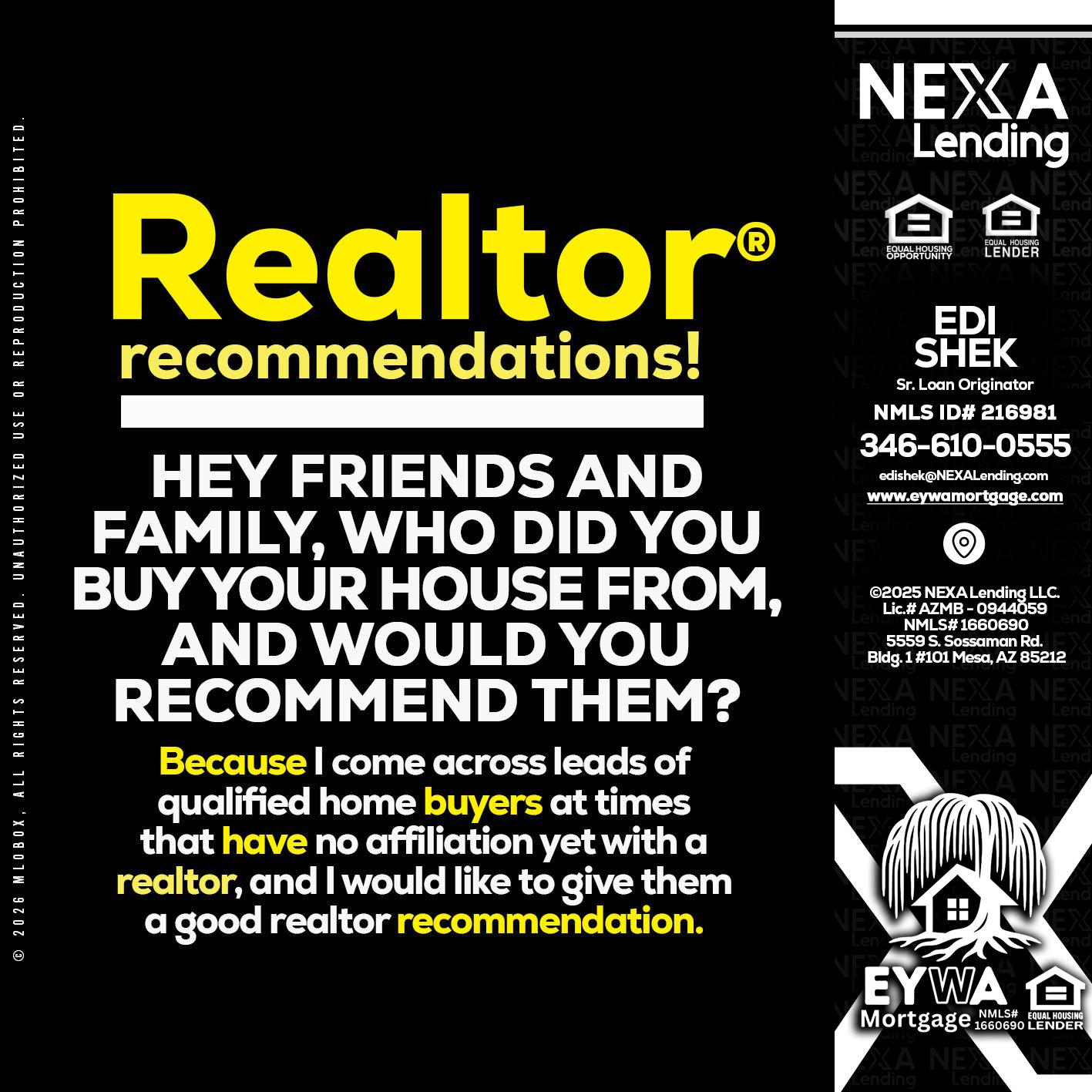 REALTOR - Edi Shek -Loan Originator