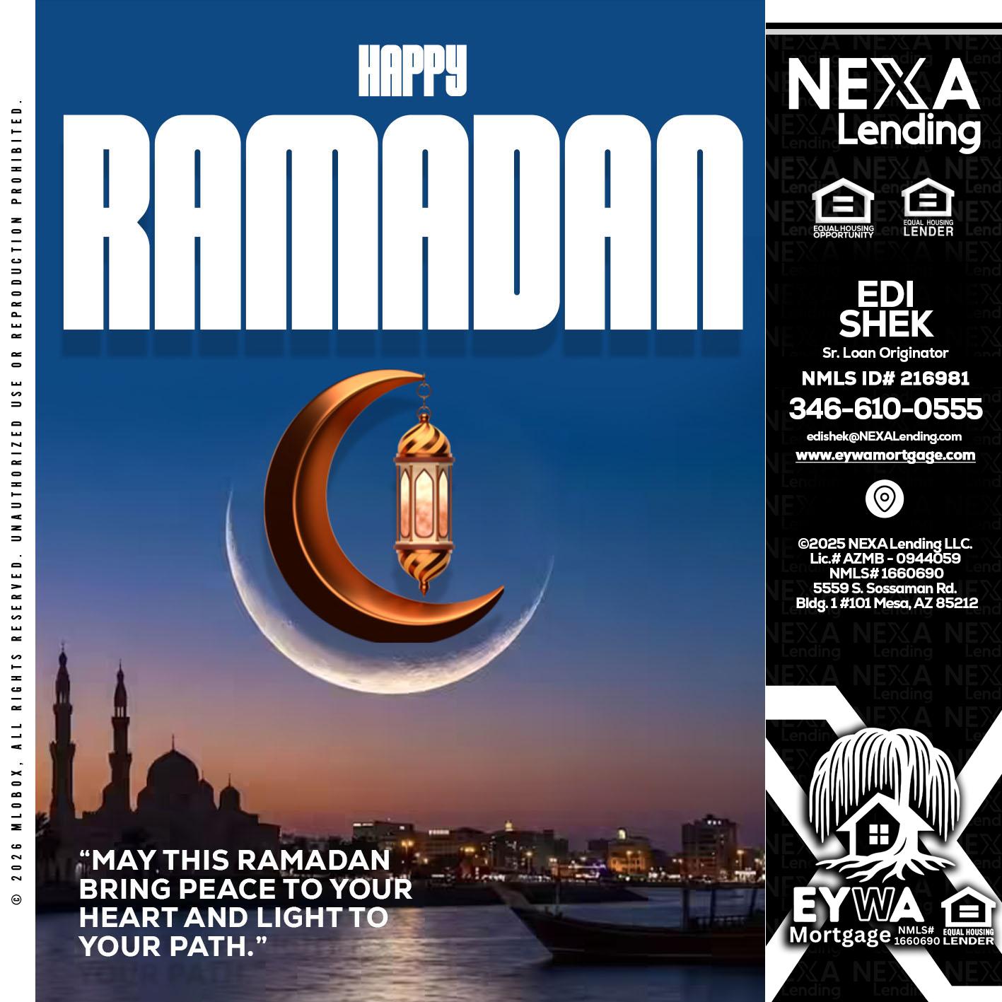 RAMADAN - Edi Shek -Loan Originator