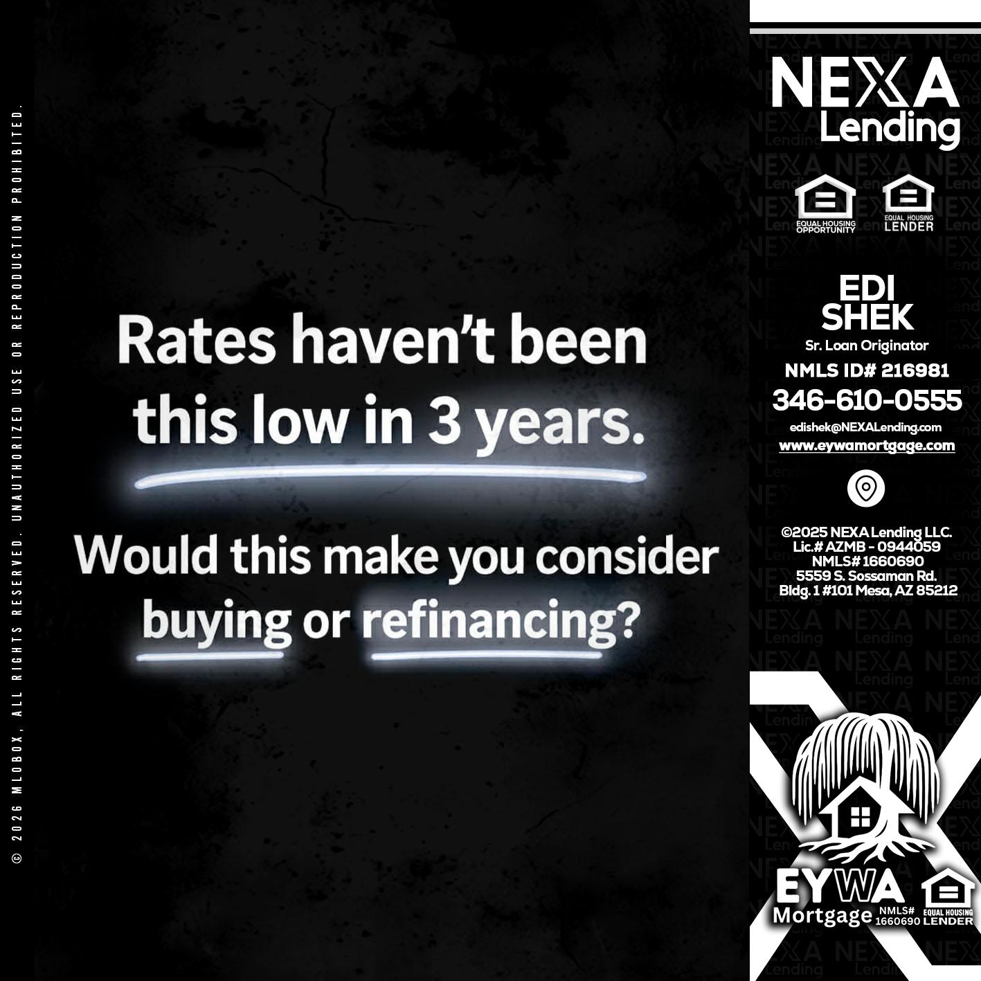 RATES HAVEN'T - Edi Shek -Loan Originator