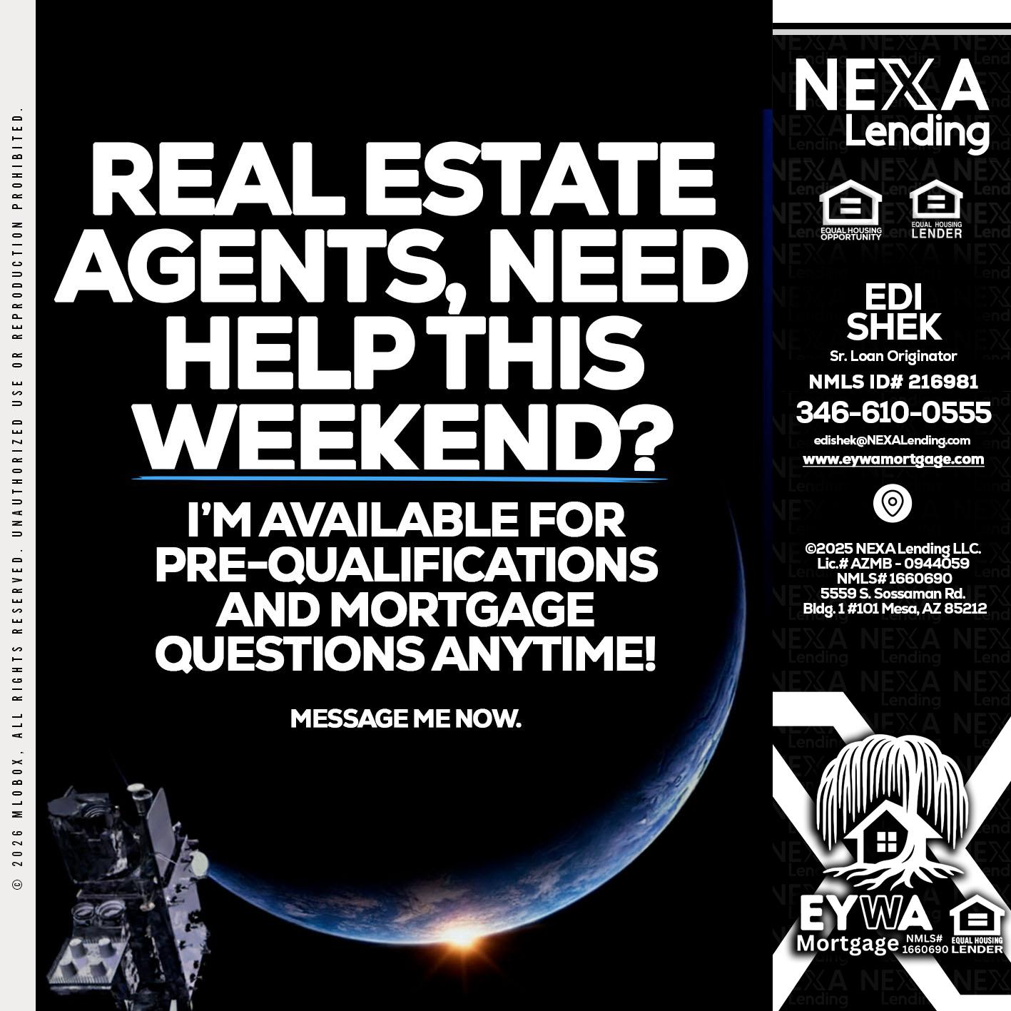 REAL ESTATE AGENTS - Edi Shek -Loan Originator