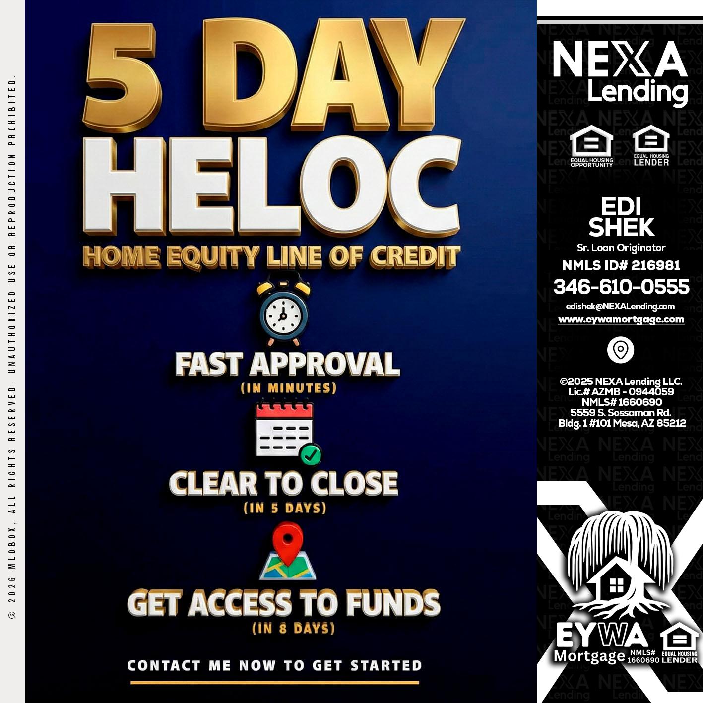5 day hello - Edi Shek -Loan Originator