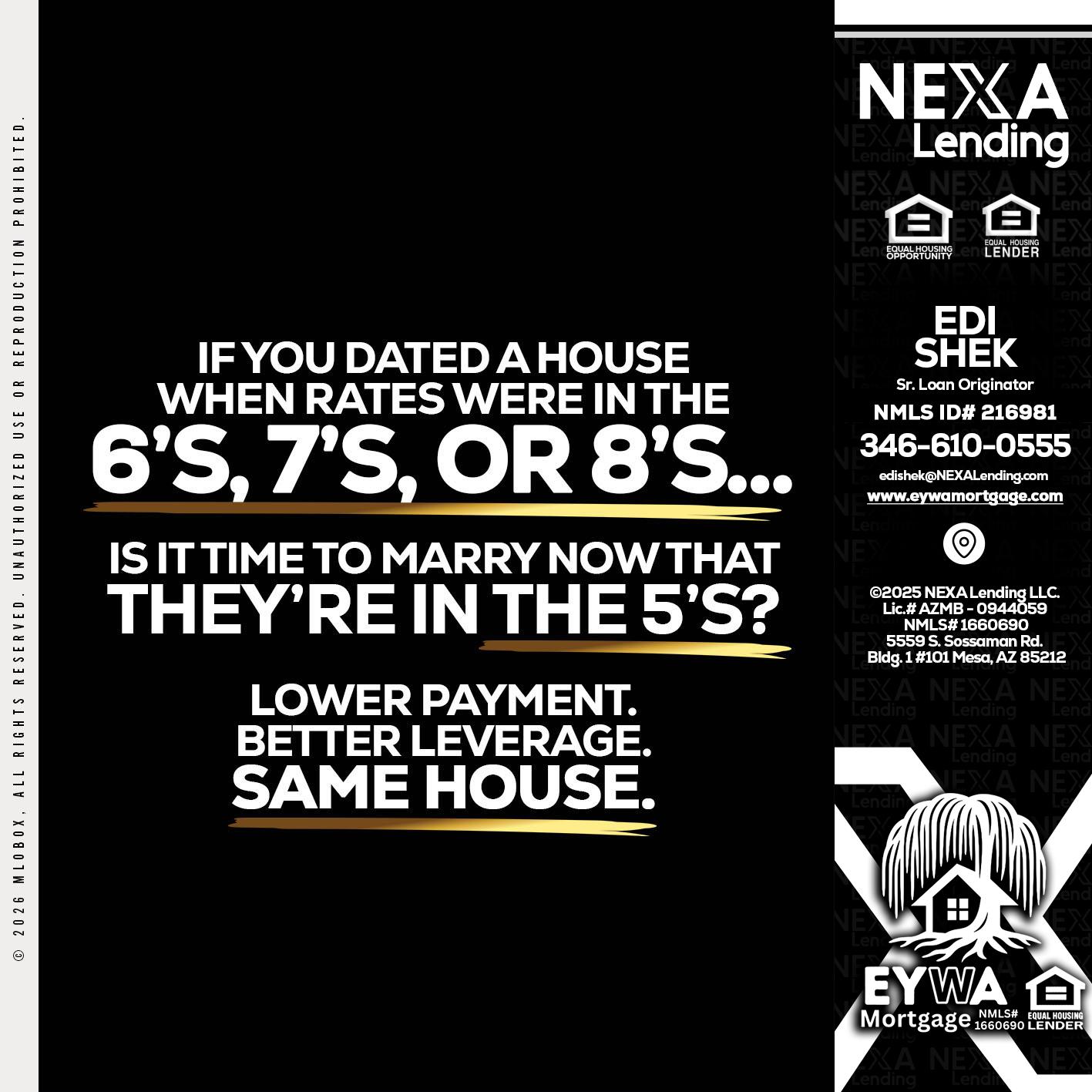 if you dated a house - Edi Shek -Loan Originator