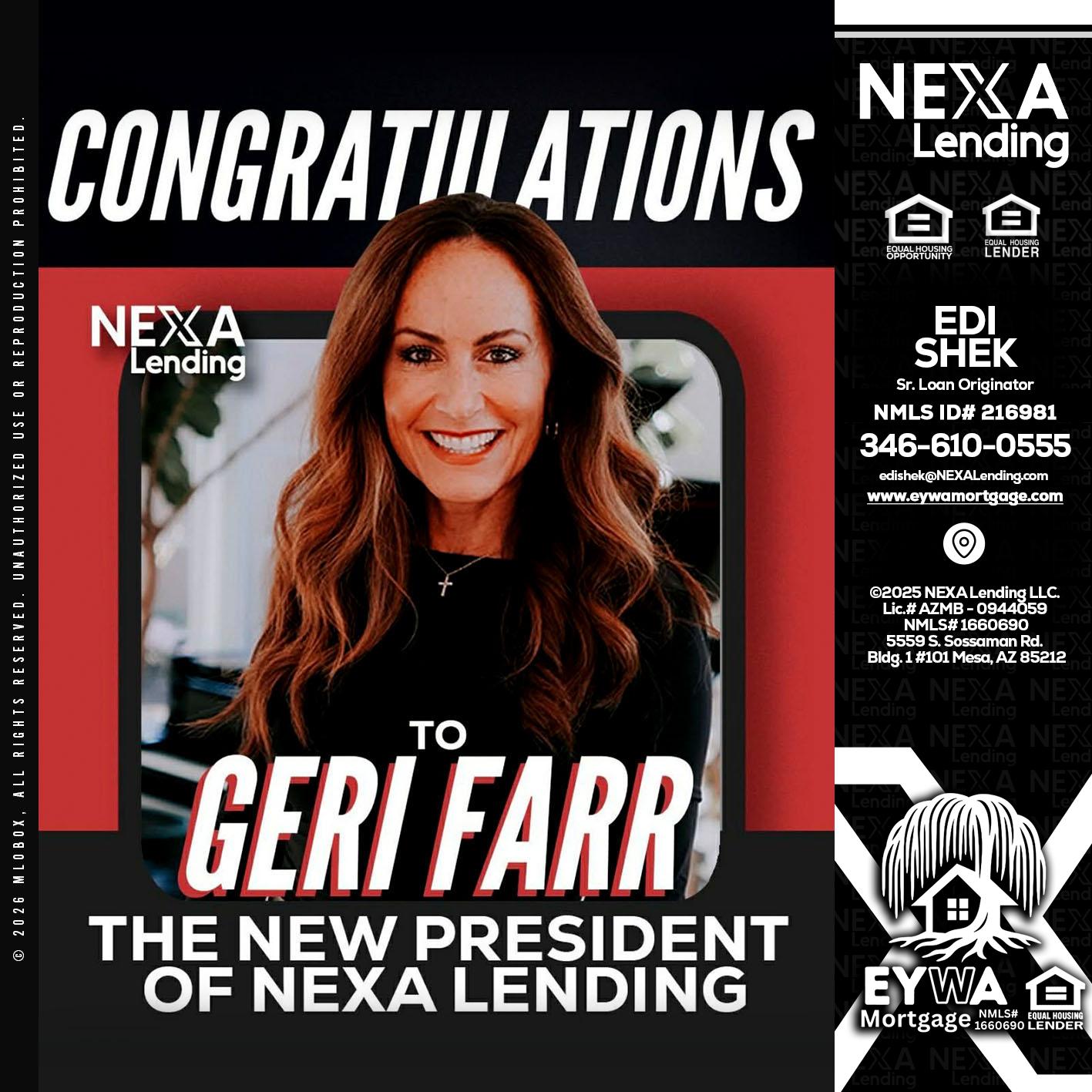 CONGRATULATIONS - Edi Shek -Loan Originator