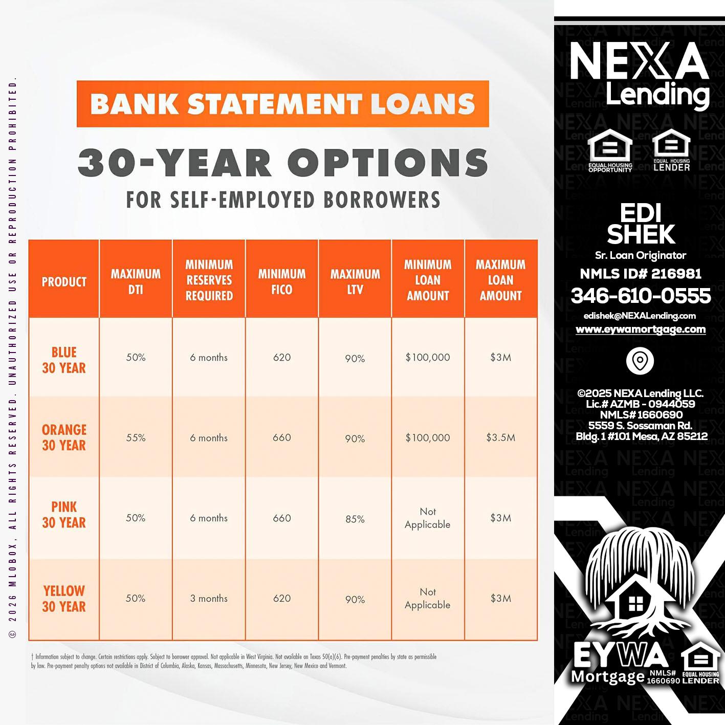30 YEARS OPTIONS - Edi Shek -Loan Originator