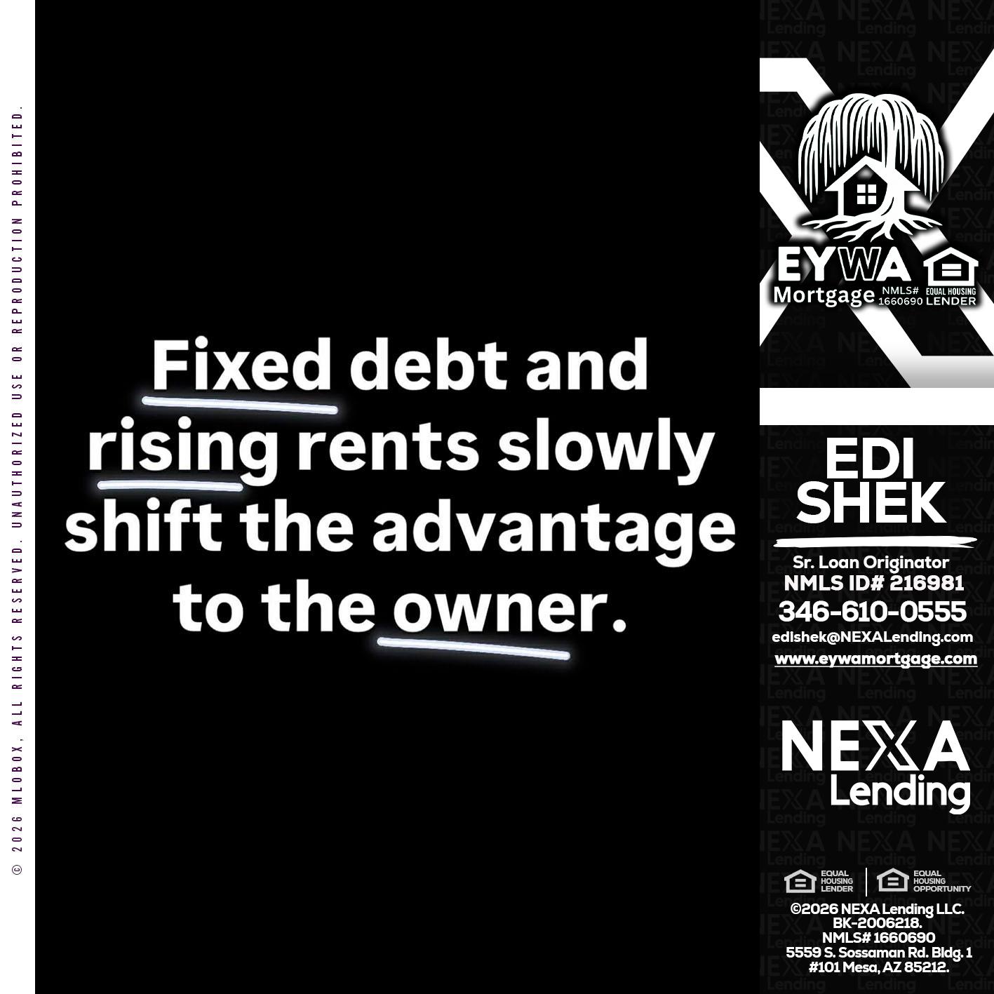 FIXED DEBT - Edi Shek -Loan Originator