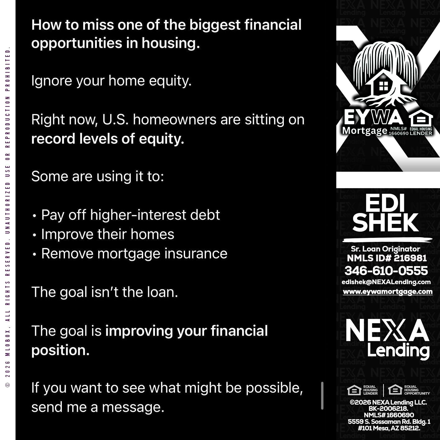 how to miss - Edi Shek -Loan Originator