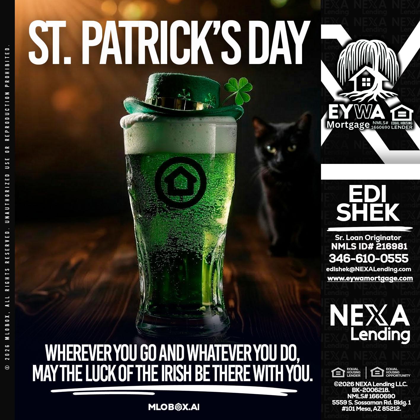 st. Patricks day - Edi Shek -Loan Originator