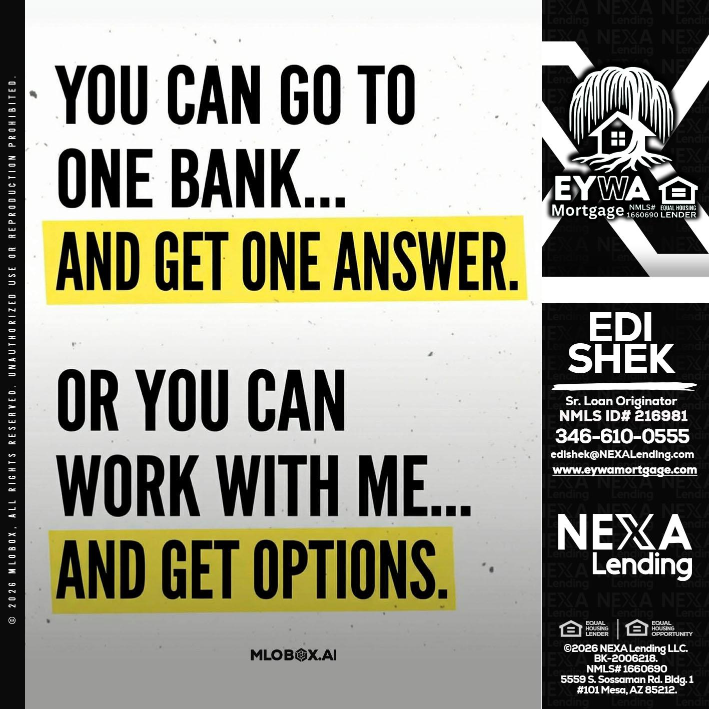 YOU CAN GO TO - Edi Shek -Loan Originator