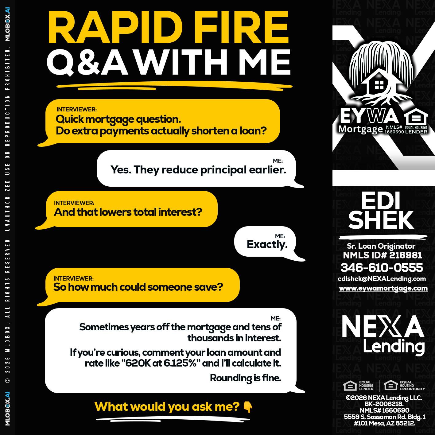 RAPID FIRE QA - Edi Shek -Loan Originator