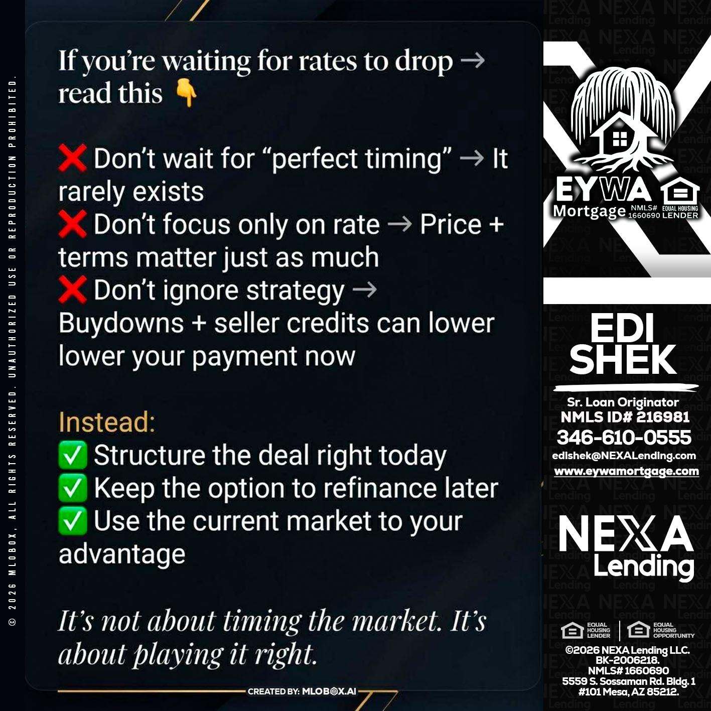 IF YOU ARE - Edi Shek -Loan Originator