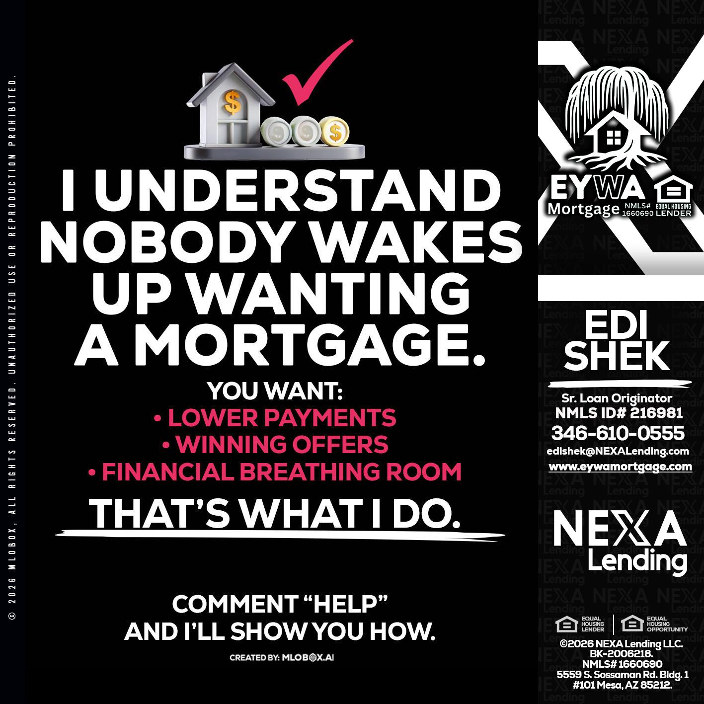 I UNDERSTAND - Edi Shek -Loan Originator