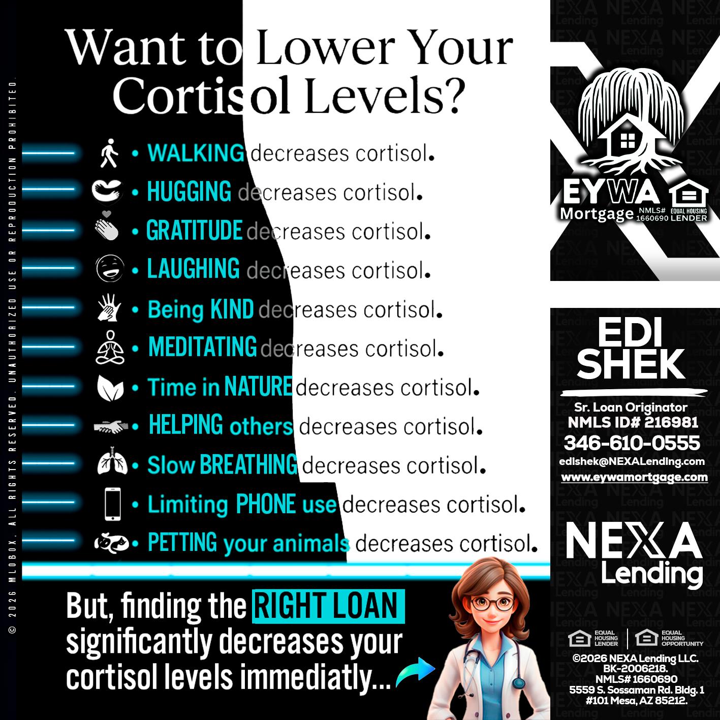 Want to lower Your Cortisol Levels? - Edi Shek -Loan Originator