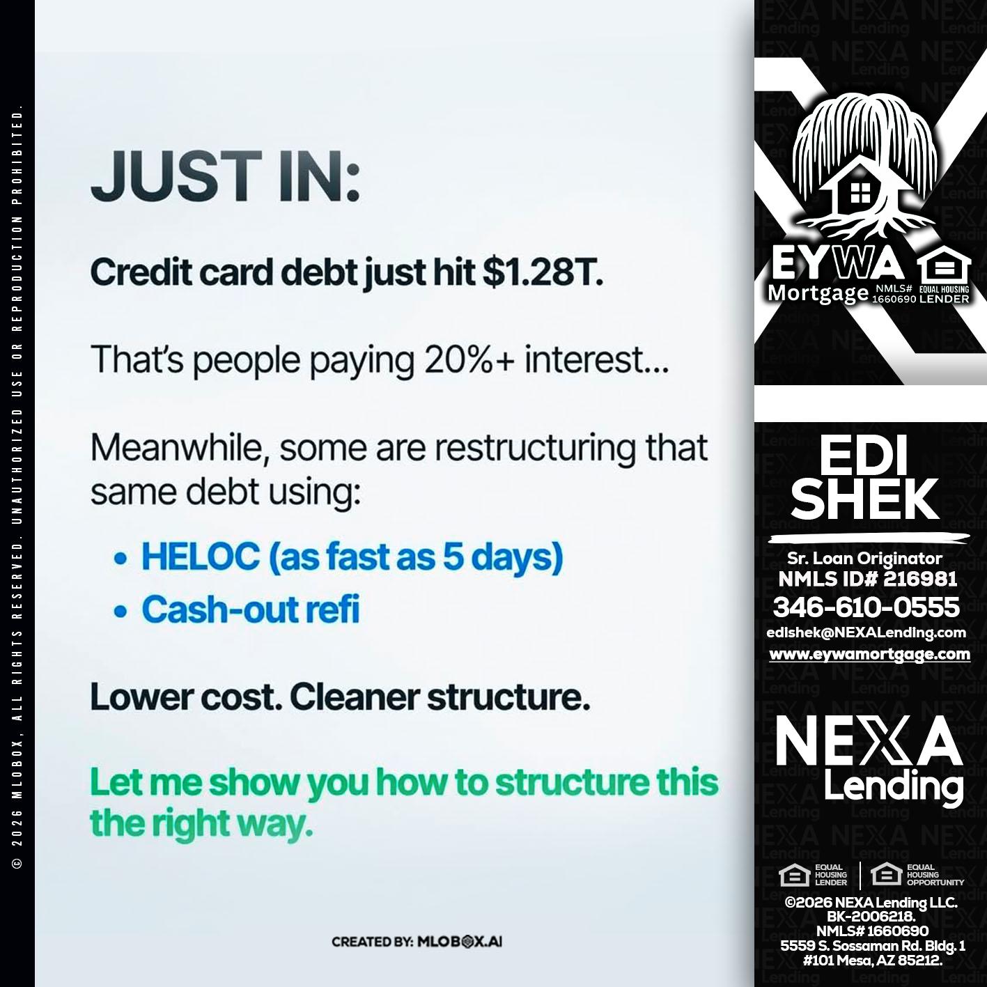 JUST IN - Edi Shek -Loan Originator