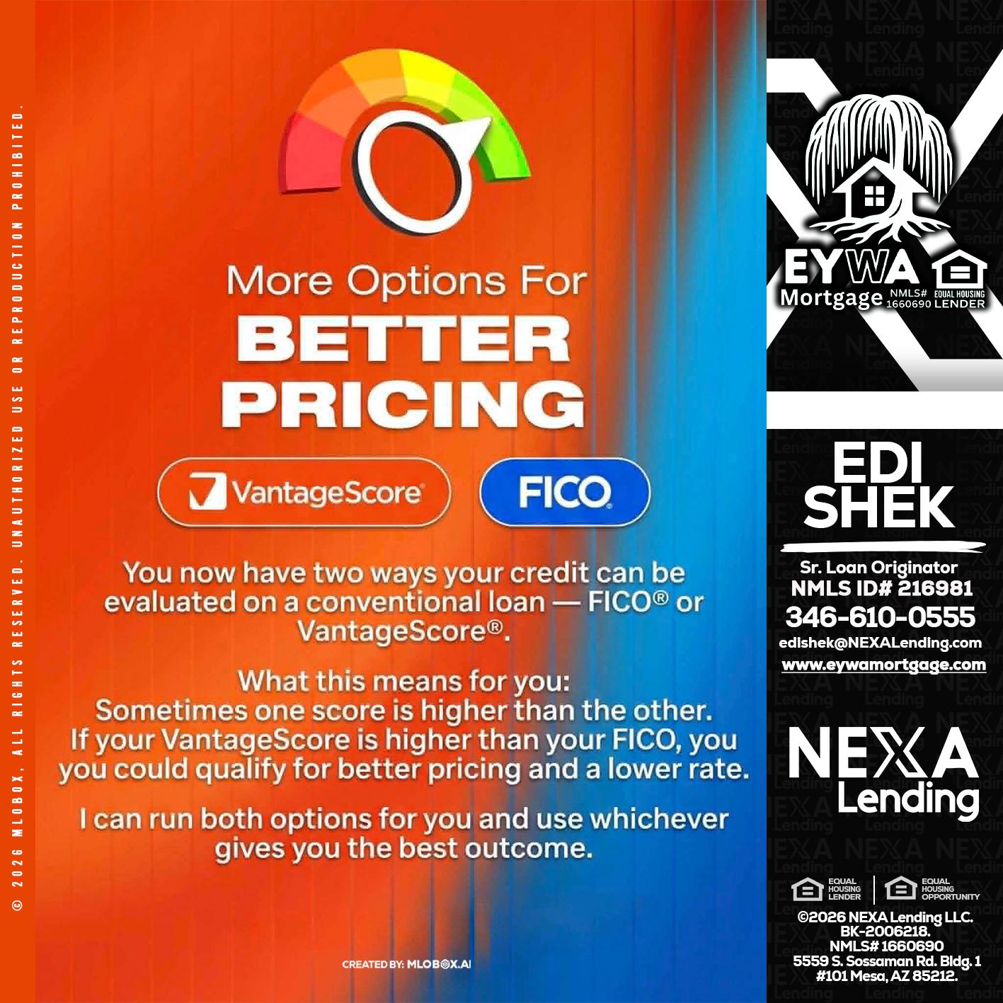 BETTER PRICING - Edi Shek -Loan Originator