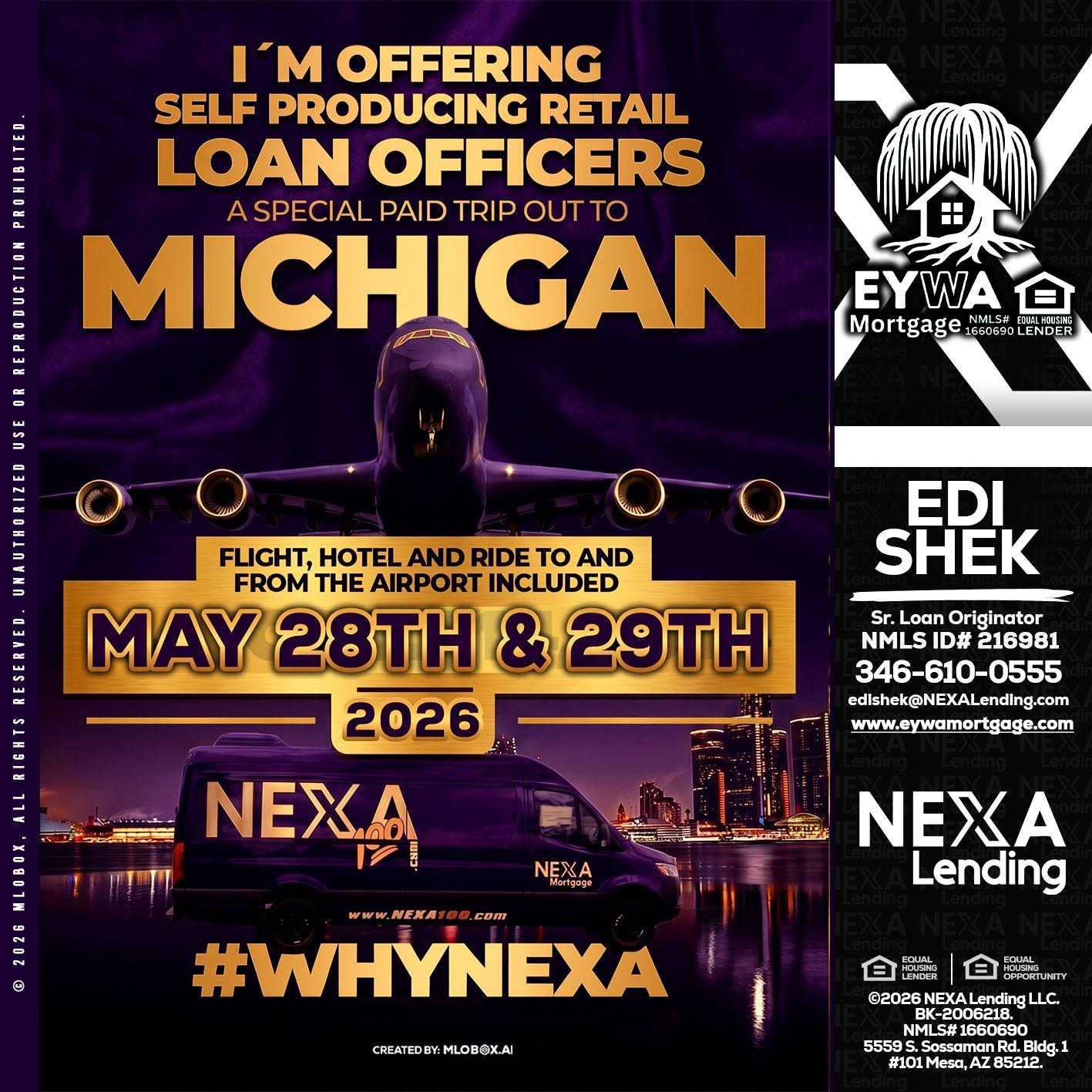 MICHIGAN - Edi Shek -Loan Originator