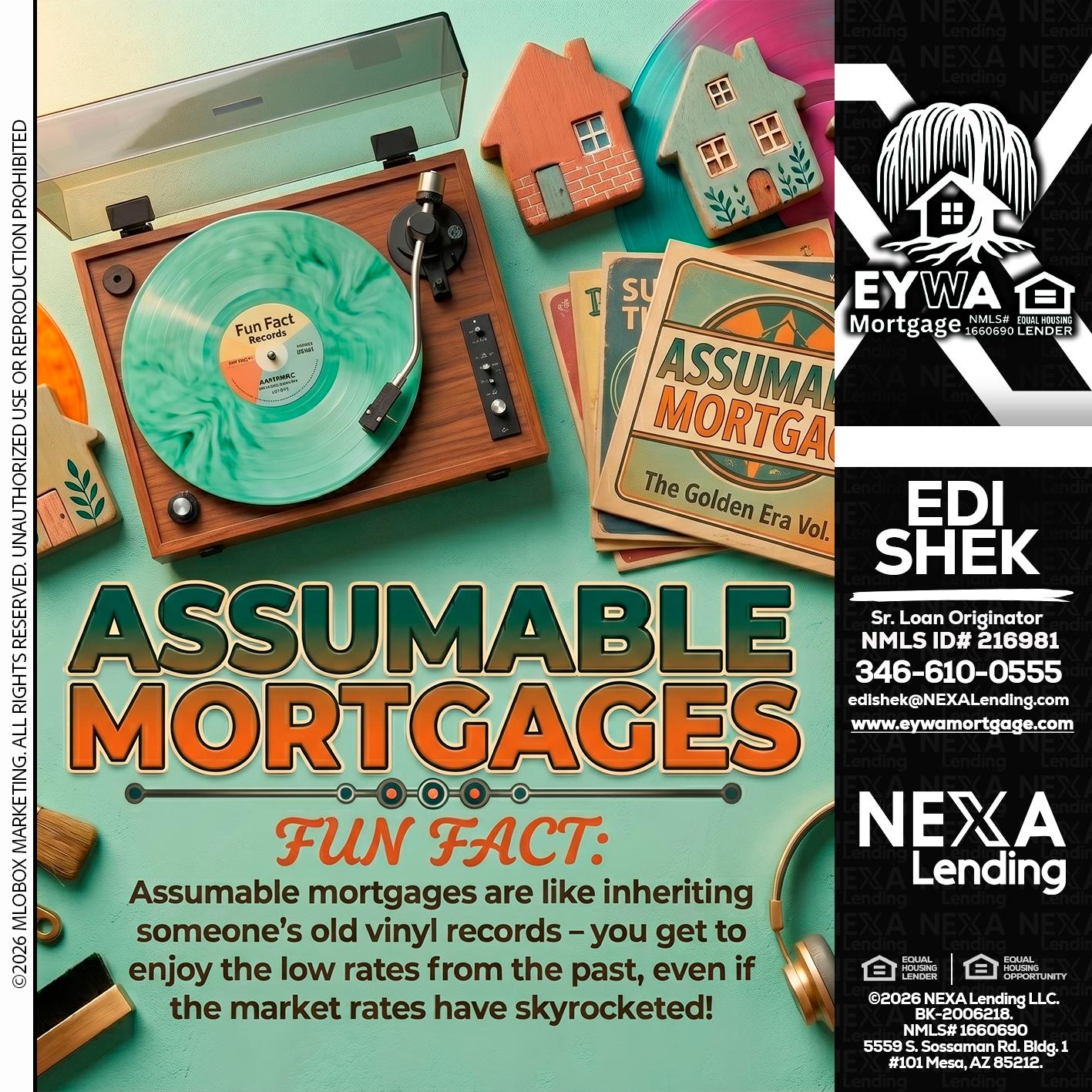 ASSUMABLE MORTGAGES - Edi Shek -Loan Originator