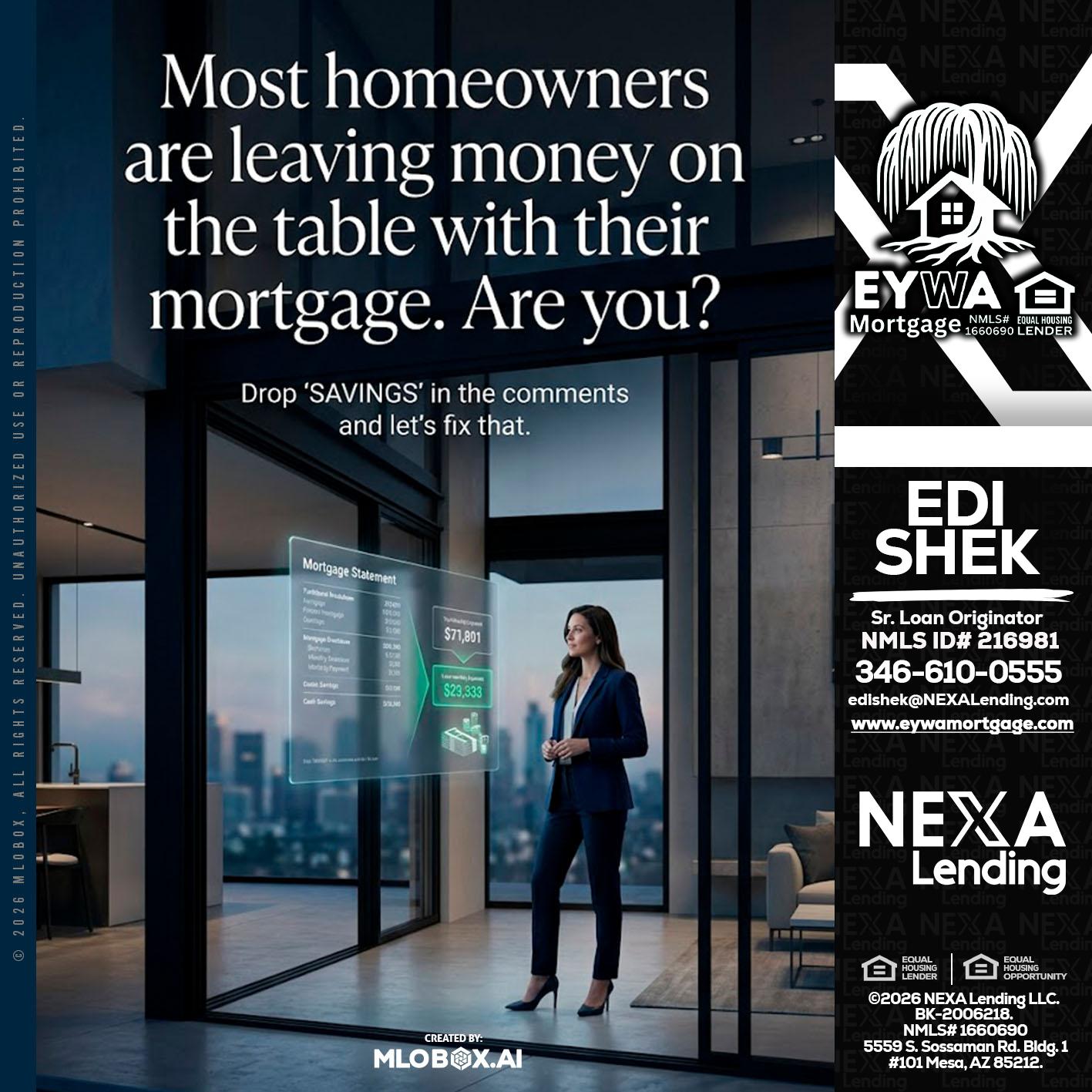 MOST OWNERS - Edi Shek -Loan Originator