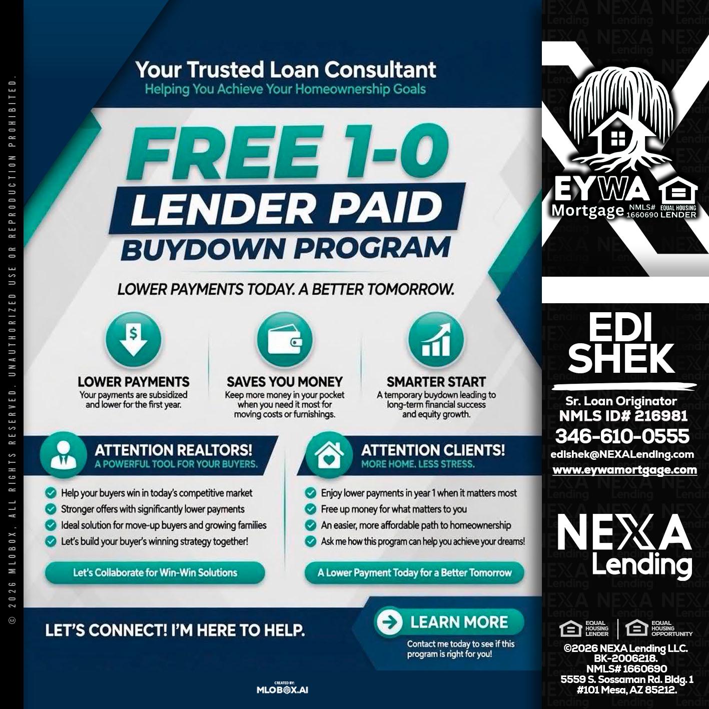 FREE 1-0 - Edi Shek -Loan Originator