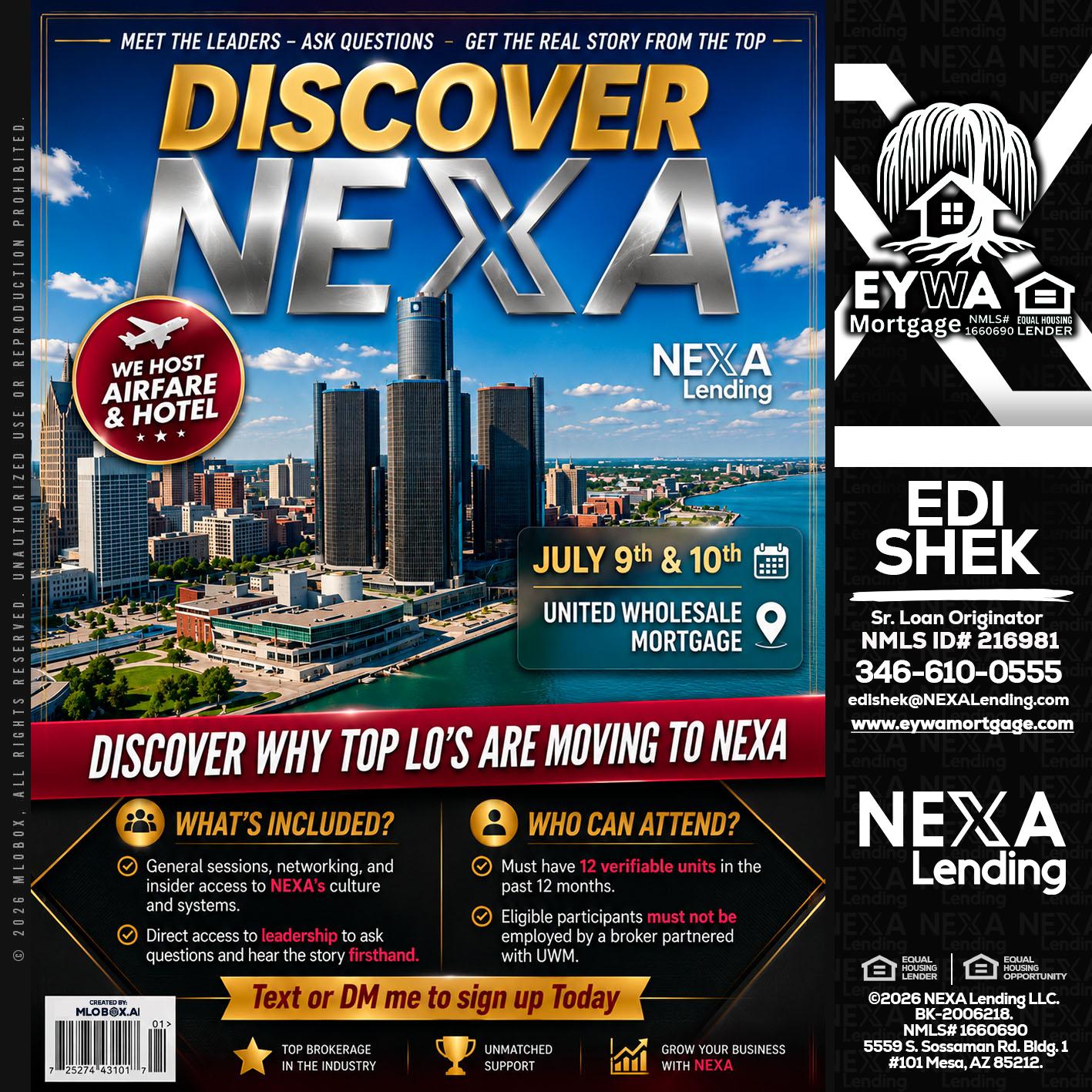 DISCOVER NEXA - Edi Shek -Loan Originator