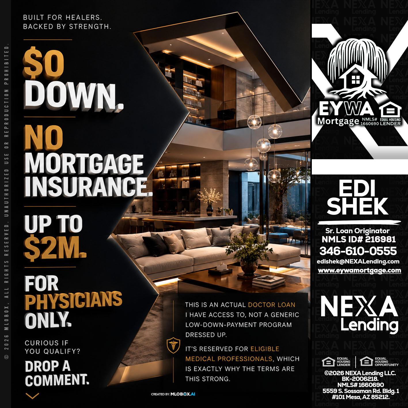 $0 DOWN - Edi Shek -Loan Originator