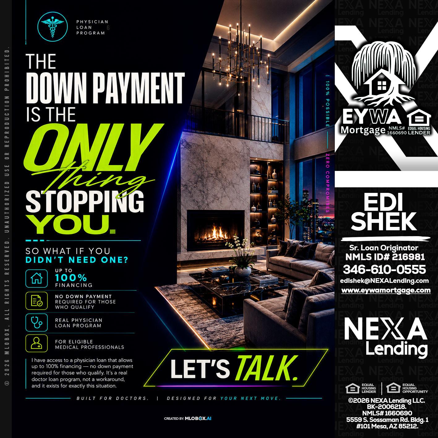 THE DOWN PAYMENT - Edi Shek -Loan Originator