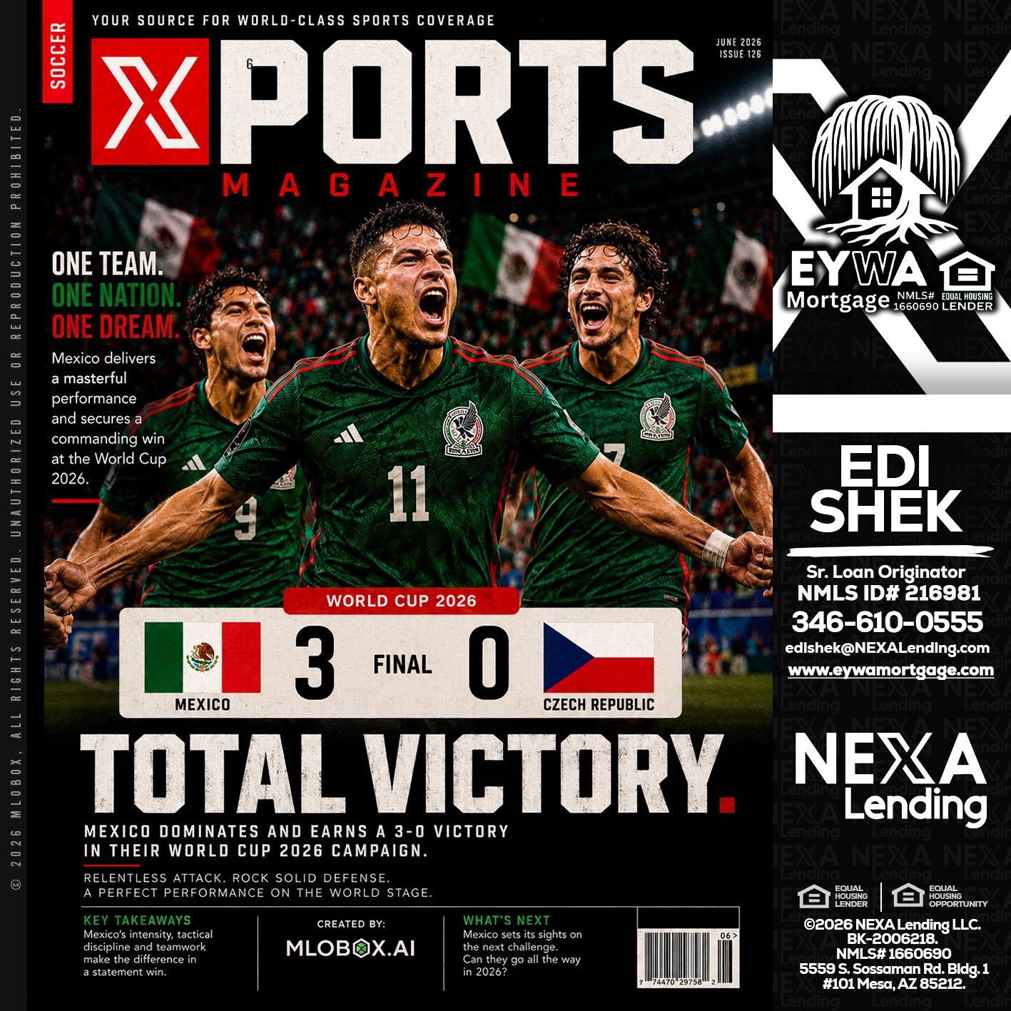 World Cup 2026 MEX 1-0 CZECH - Edi Shek -Loan Originator