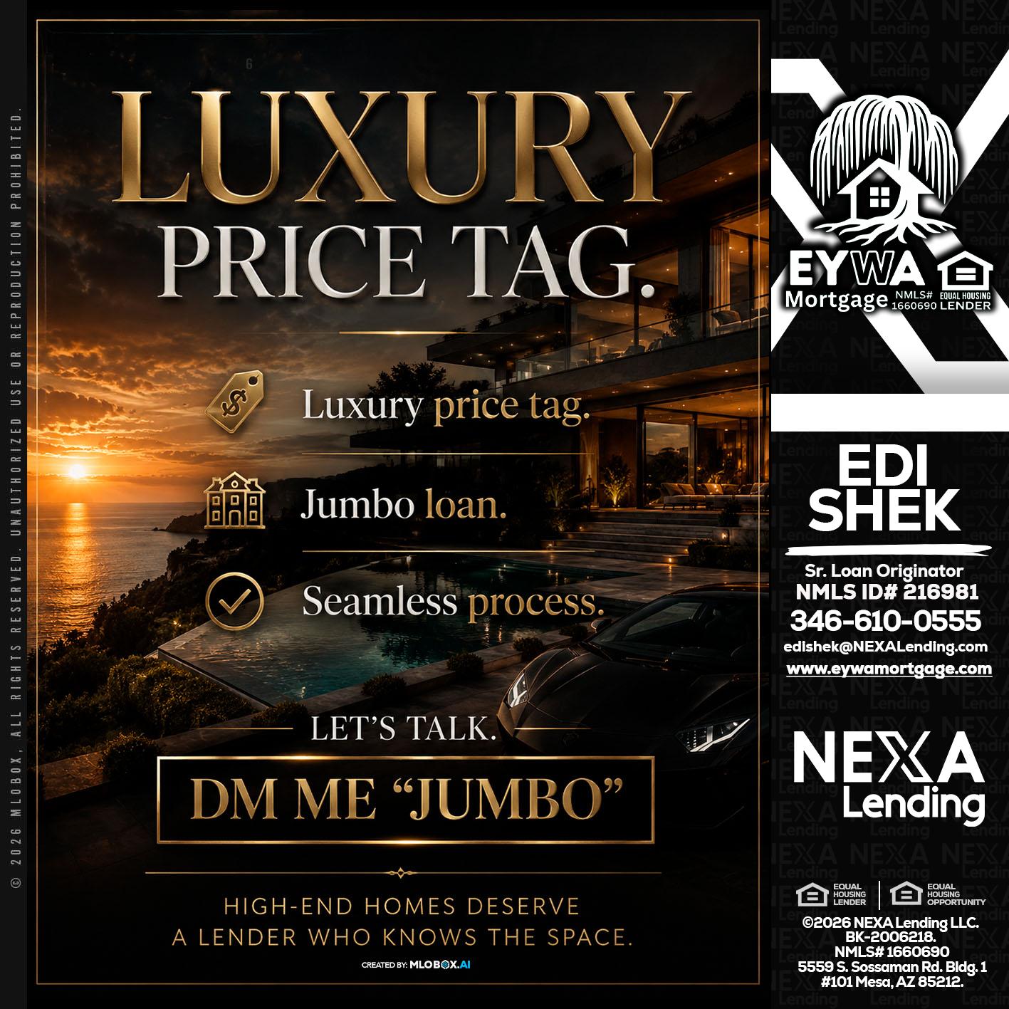 LUXURY PRICE - Edi Shek -Loan Originator