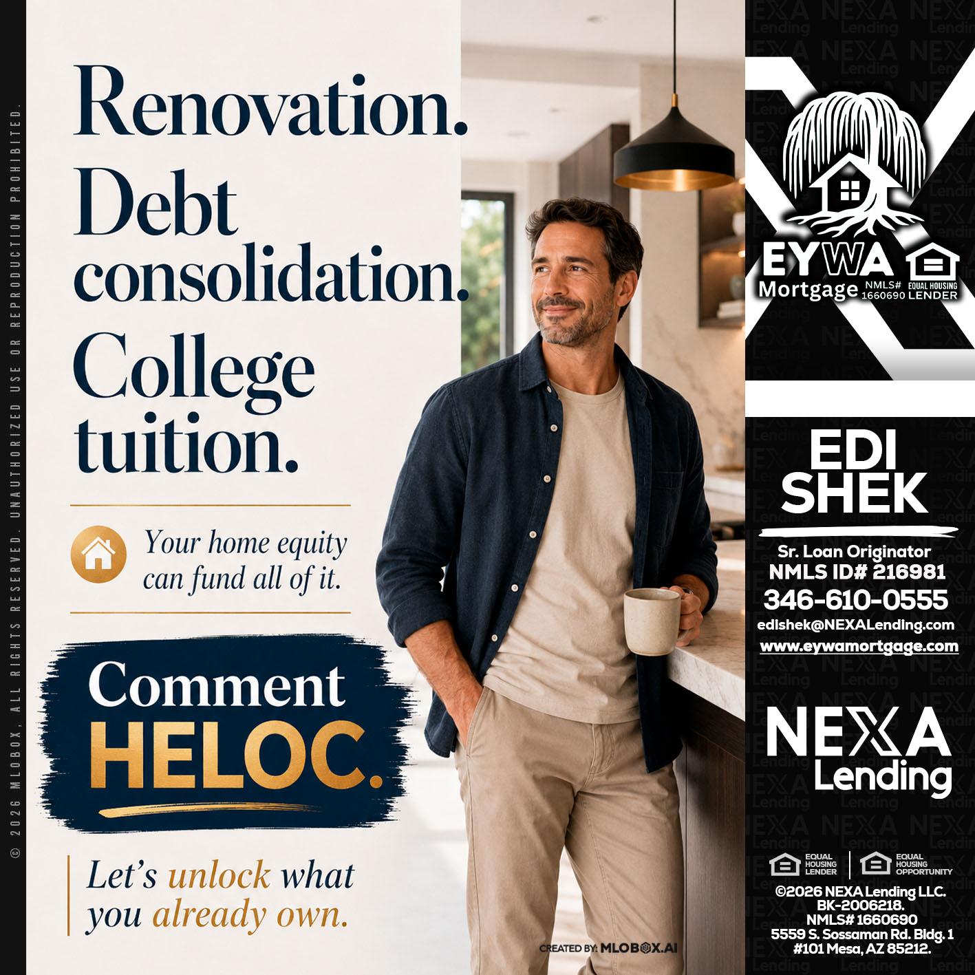 RENOVATION DEBT - Edi Shek -Loan Originator