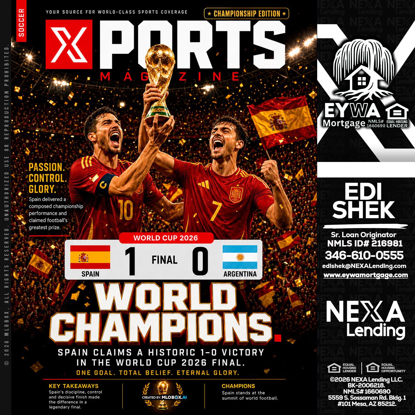 SPAIN CHAMPION - Edi Shek -Loan Originator