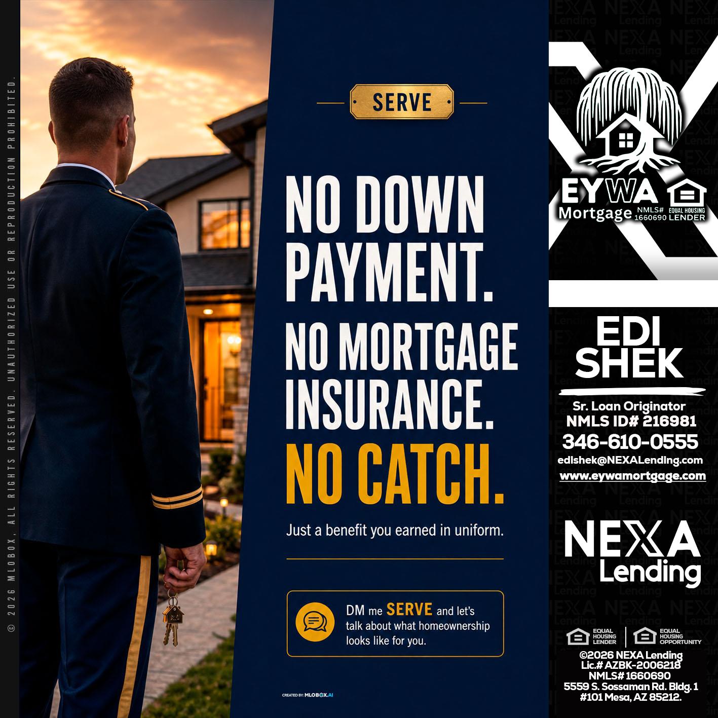 NO DOWN PAYMENT - Edi Shek -Loan Originator