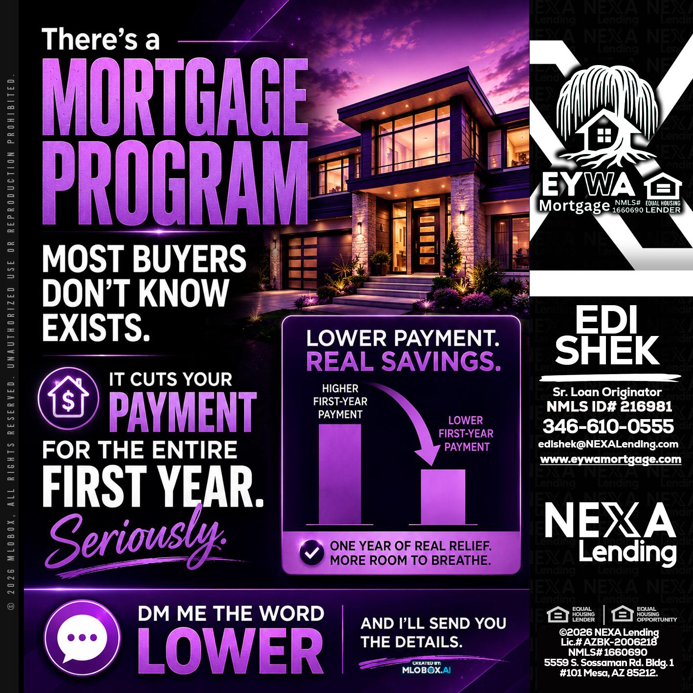 MORTGAGE PROGRAM - Edi Shek -Loan Originator