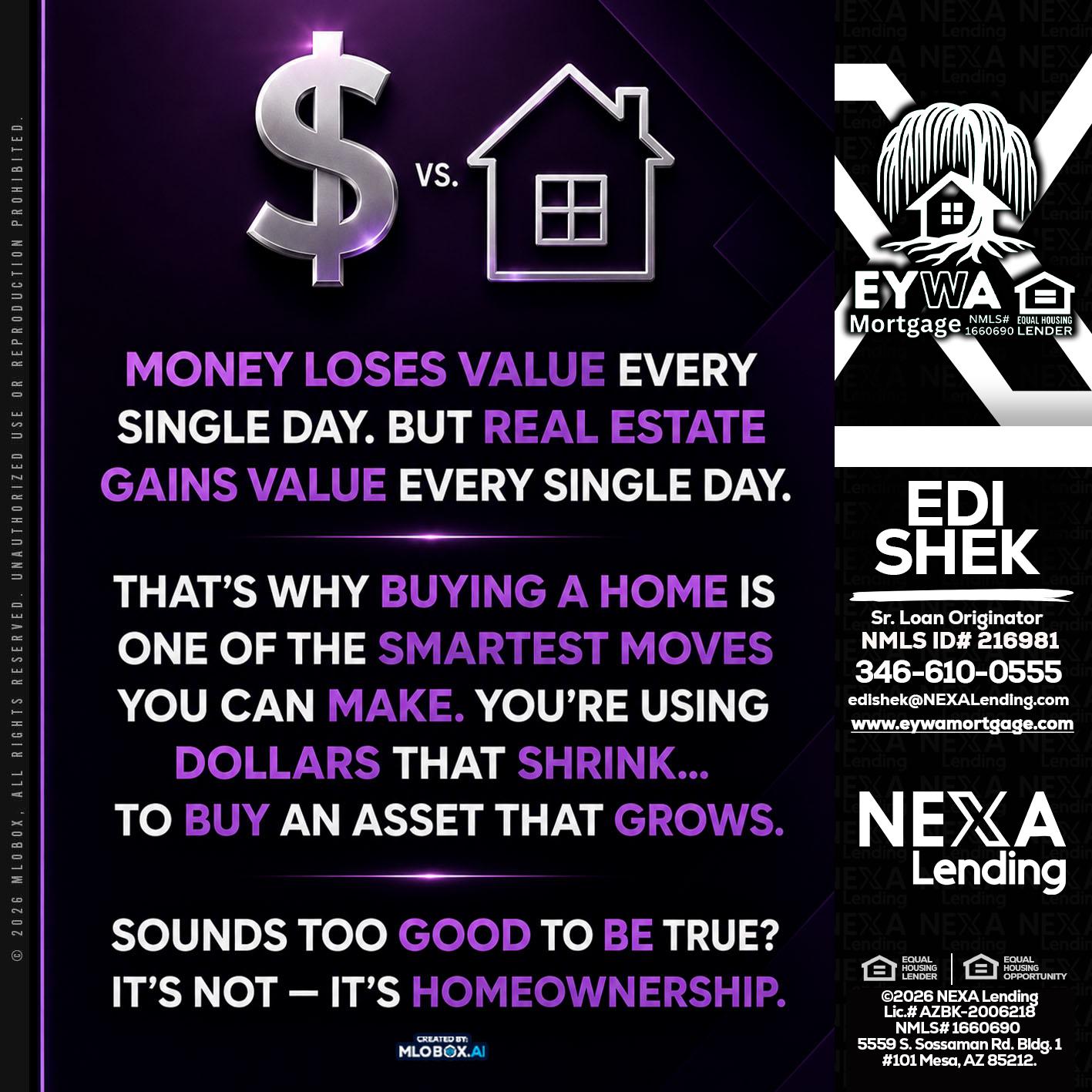 MONEY LOSES - Edi Shek -Loan Originator