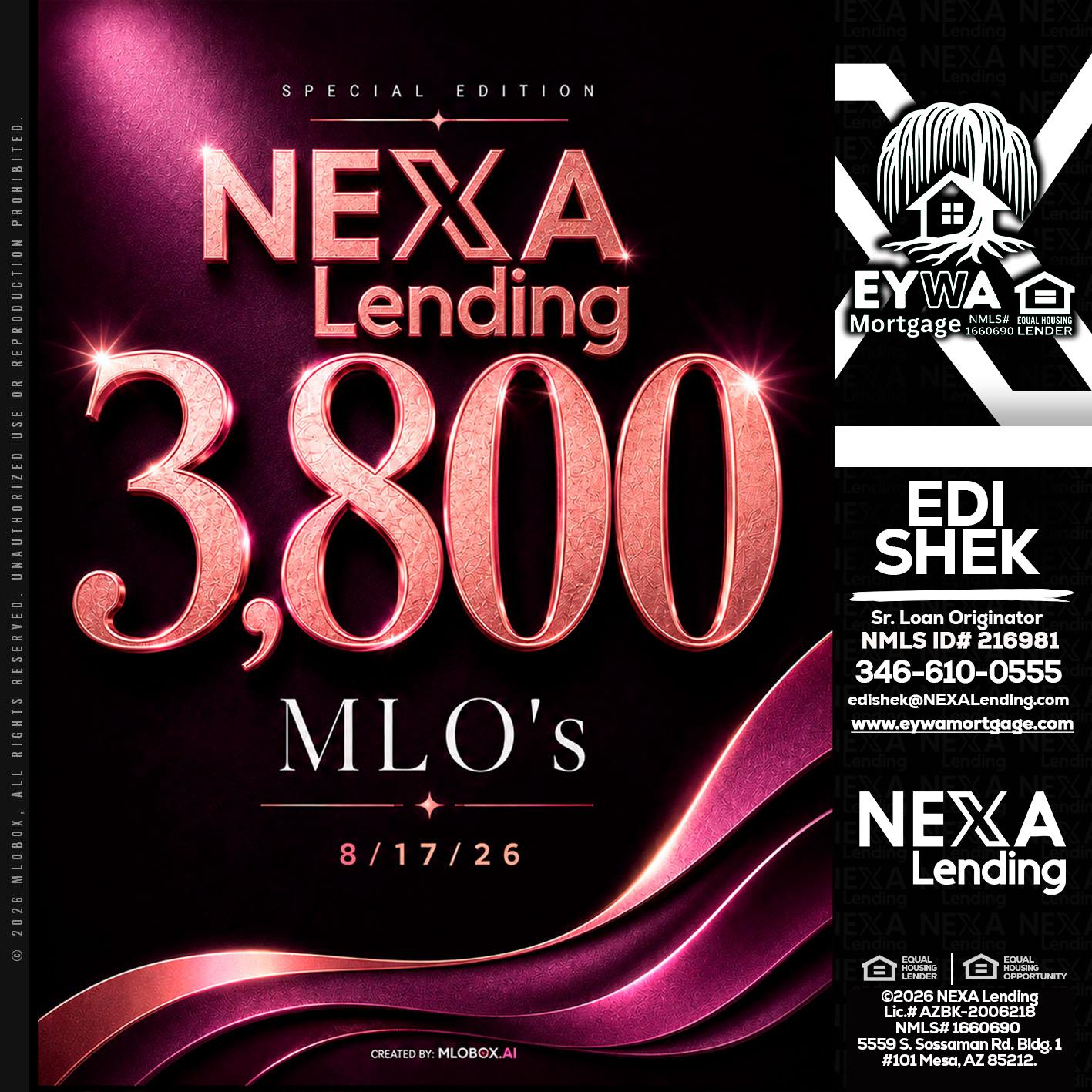 3800 MLOs - Edi Shek -Loan Originator