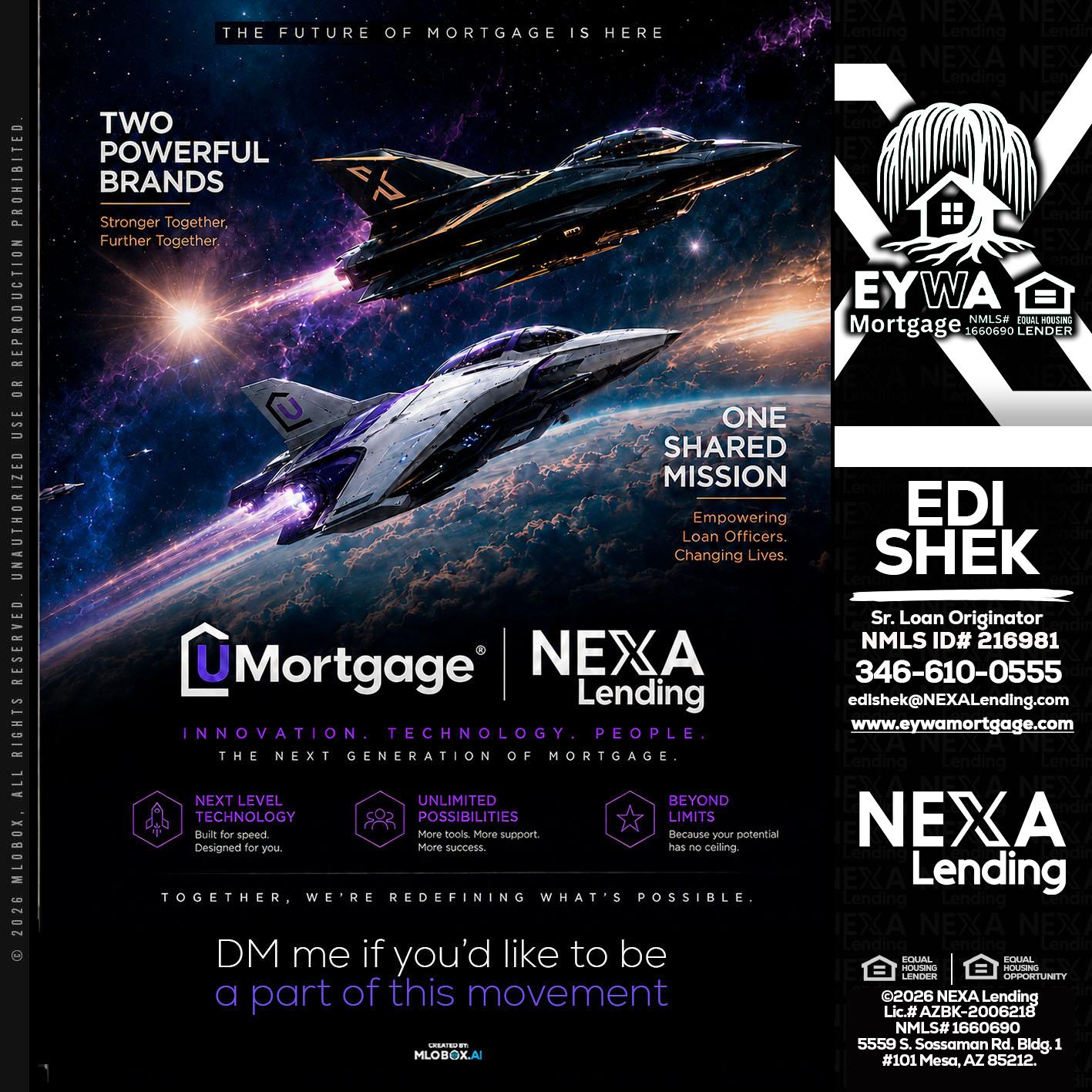 U Mortgage + NEXA lending - Edi Shek -Loan Originator