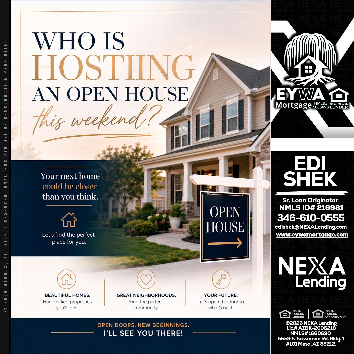 WHOS HOSTING - Edi Shek -Loan Originator