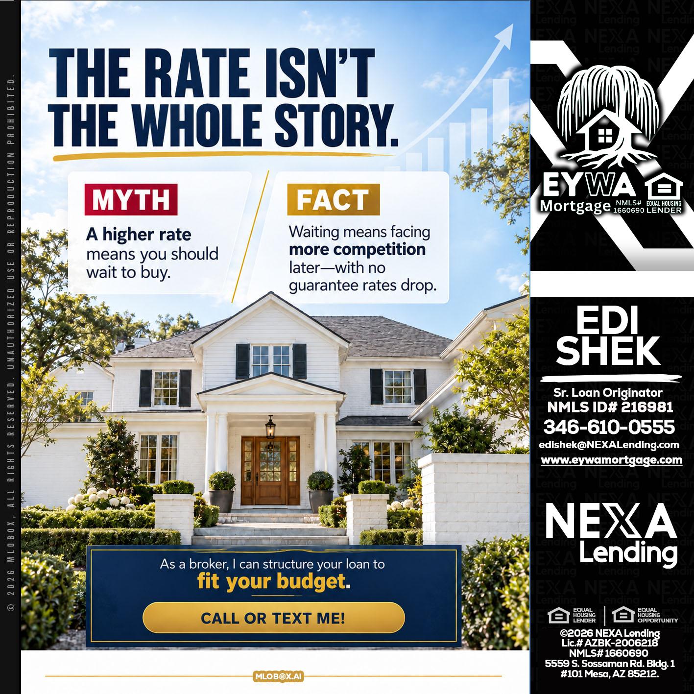 THE RATE ISNT - Edi Shek -Loan Originator