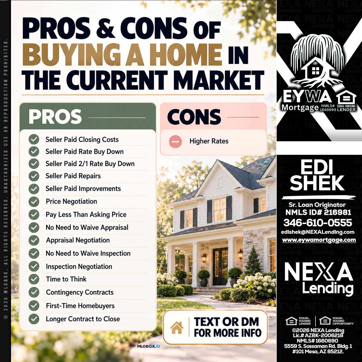 pros and cons - Edi Shek -Loan Originator