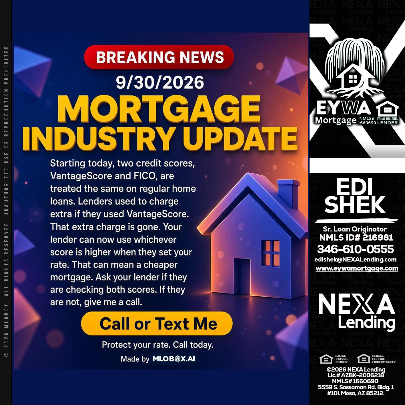 BREAKING NEWS - Edi Shek -Loan Originator